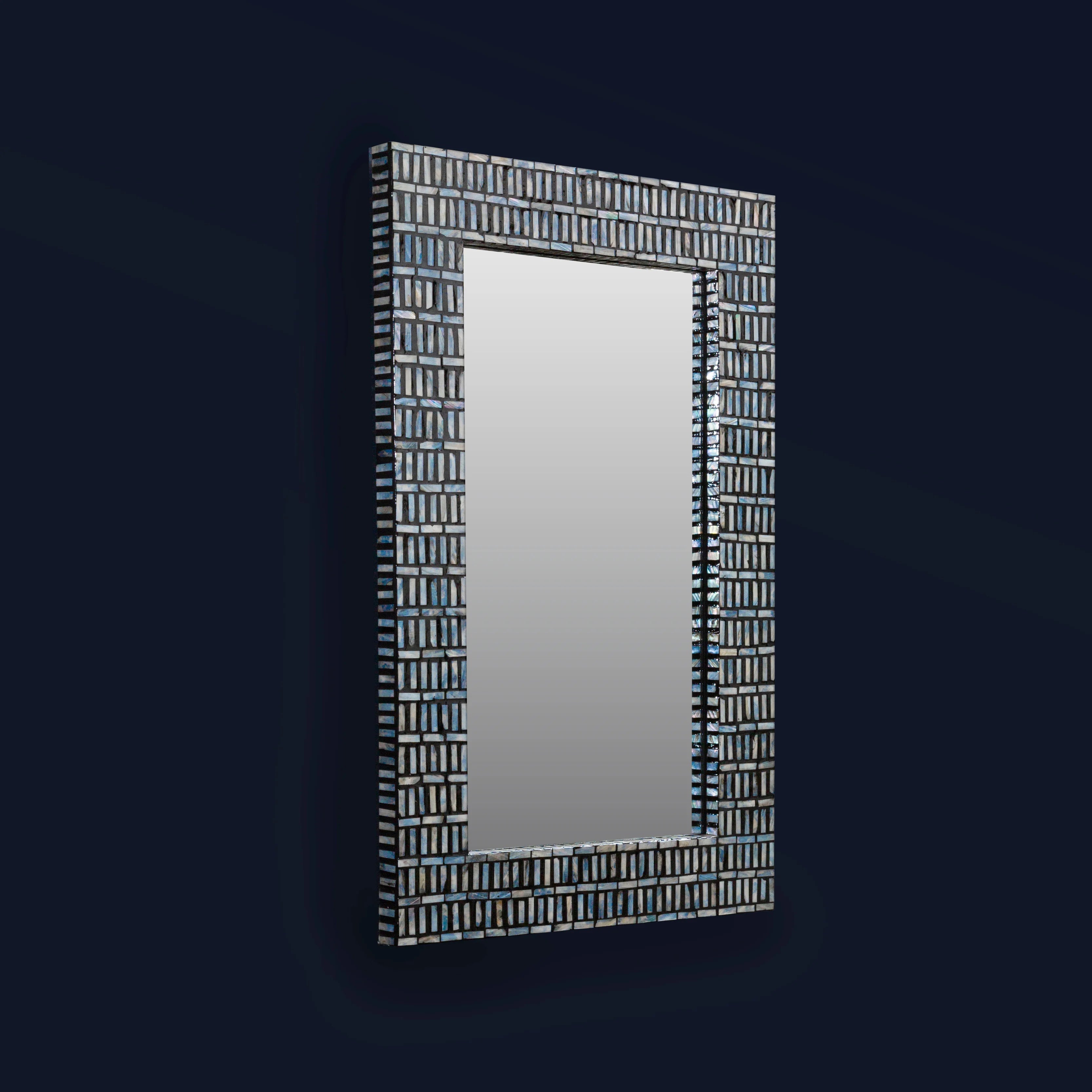 Kakuda Seashells Mosaic Frame Wall Mirror