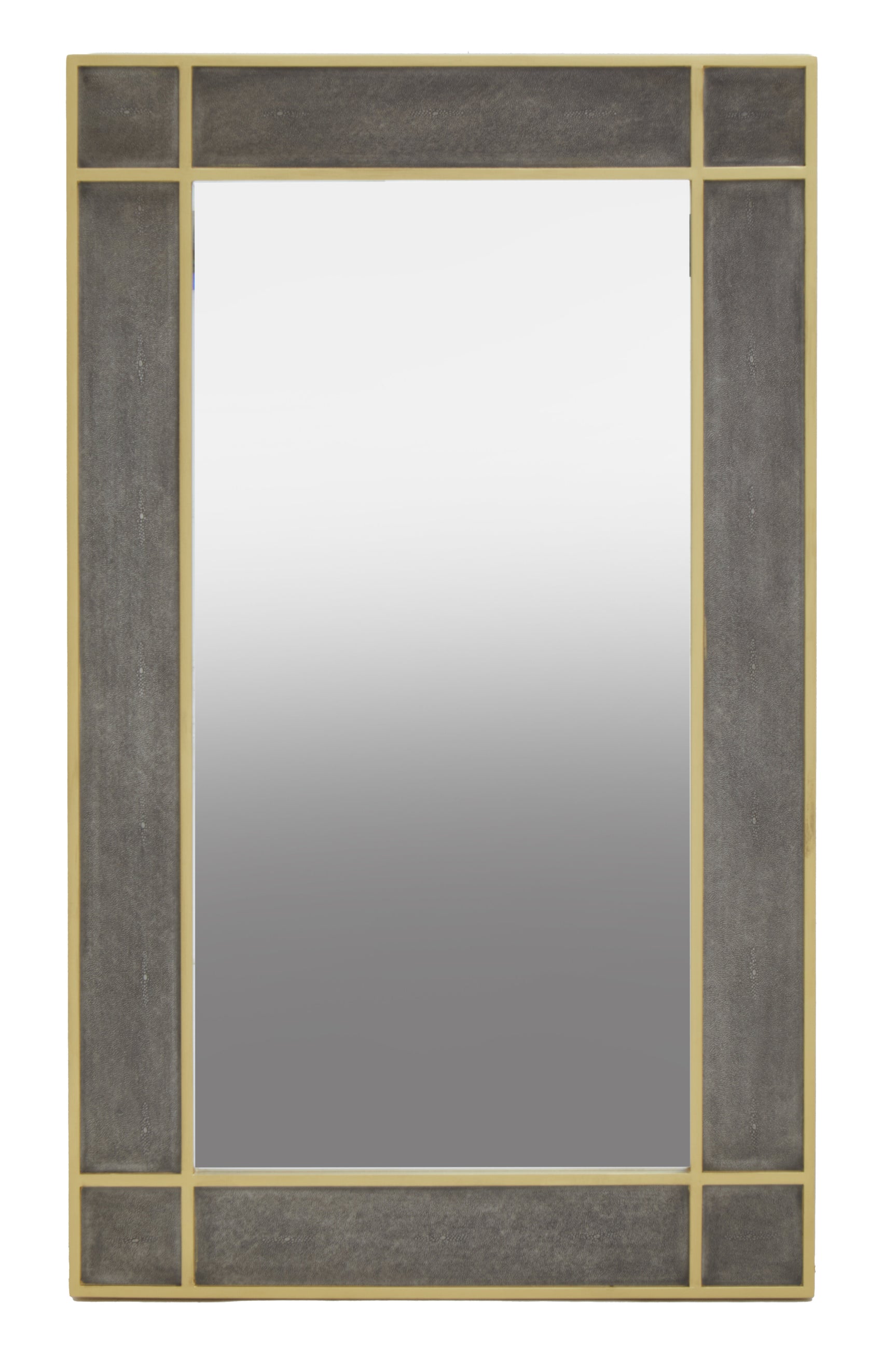 Torcino Grey Faux Shagreen Wall Mirror