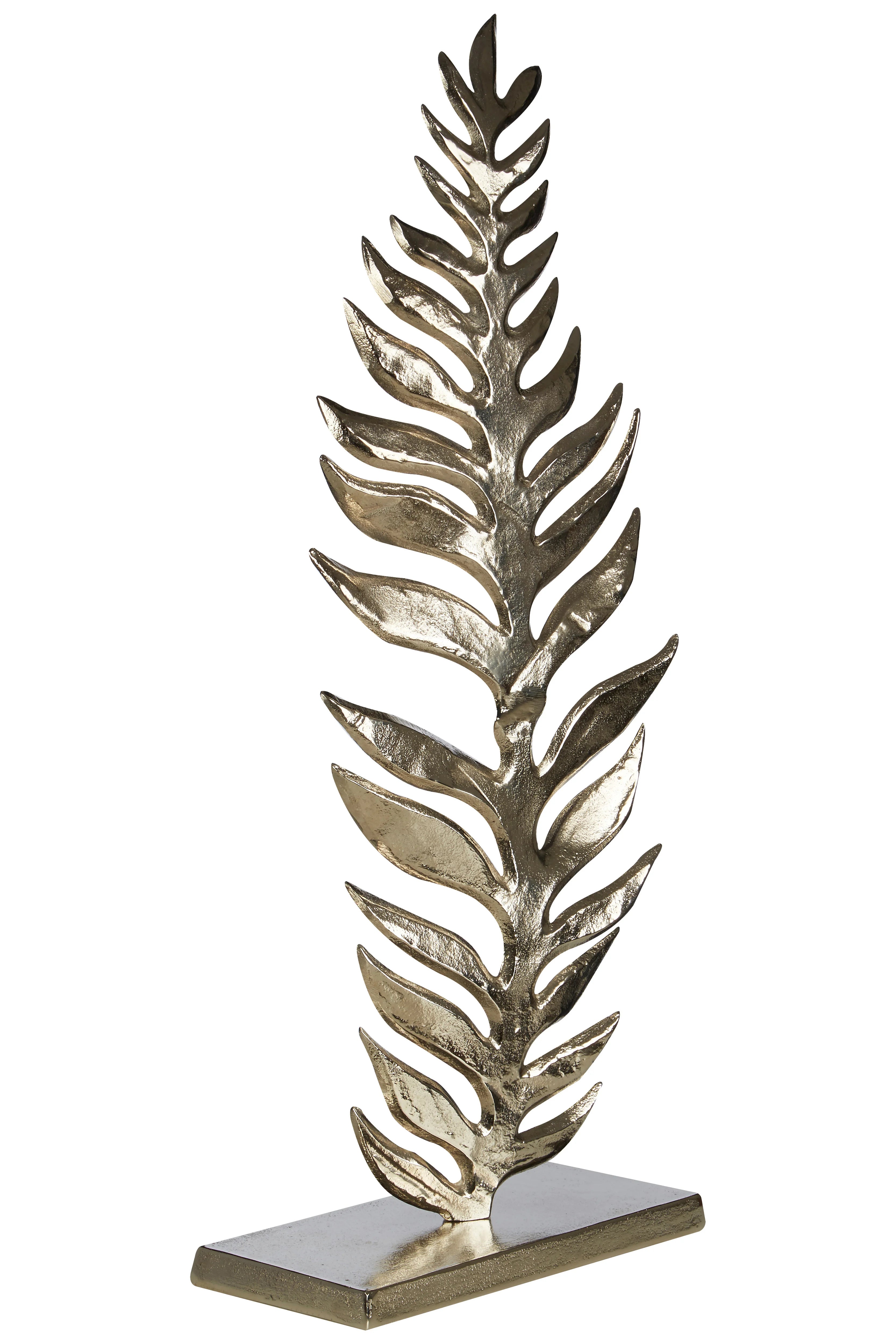 Hatton Silver Nickel Leaf Standing Sculpture