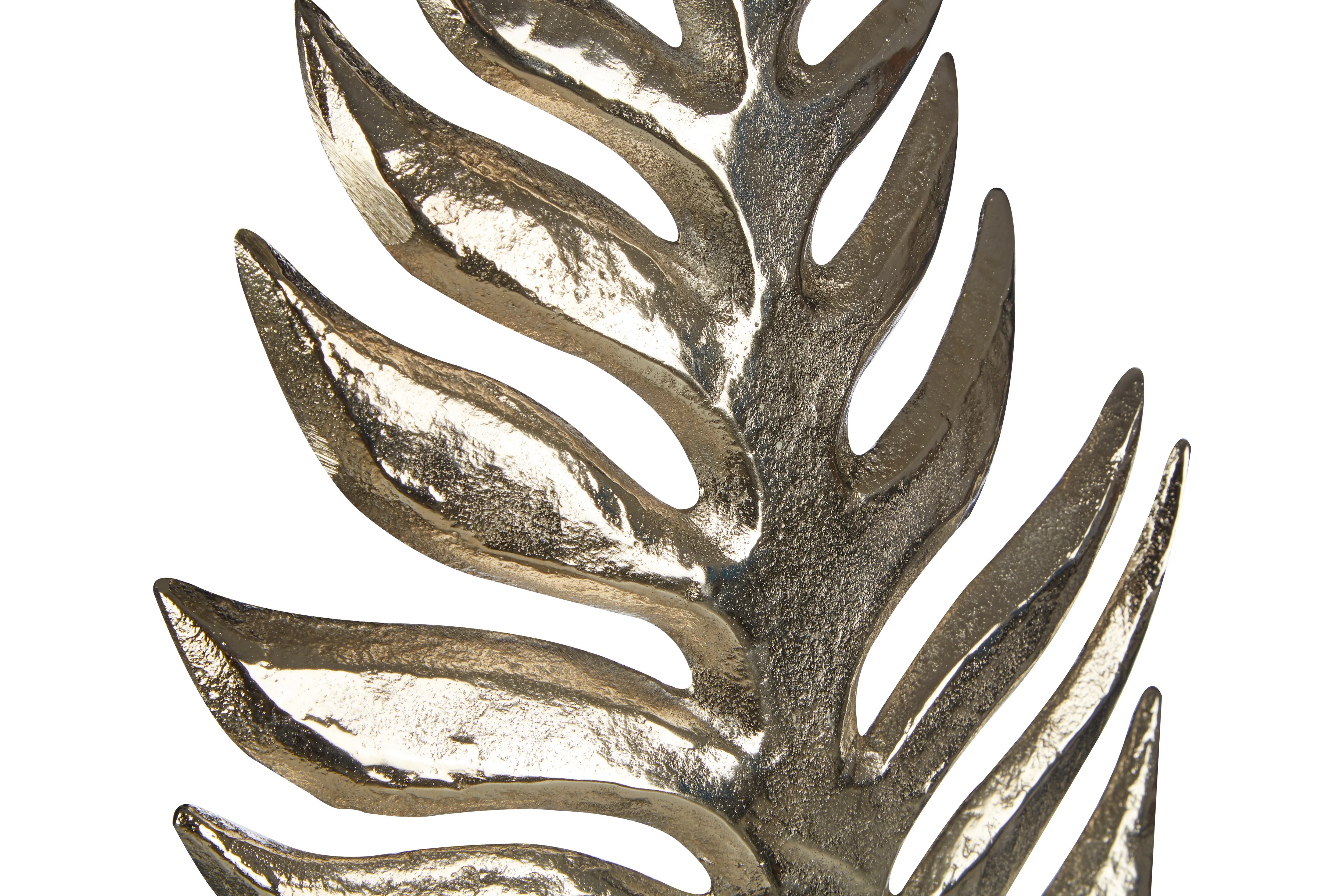 Hatton Silver Nickel Leaf Standing Sculpture
