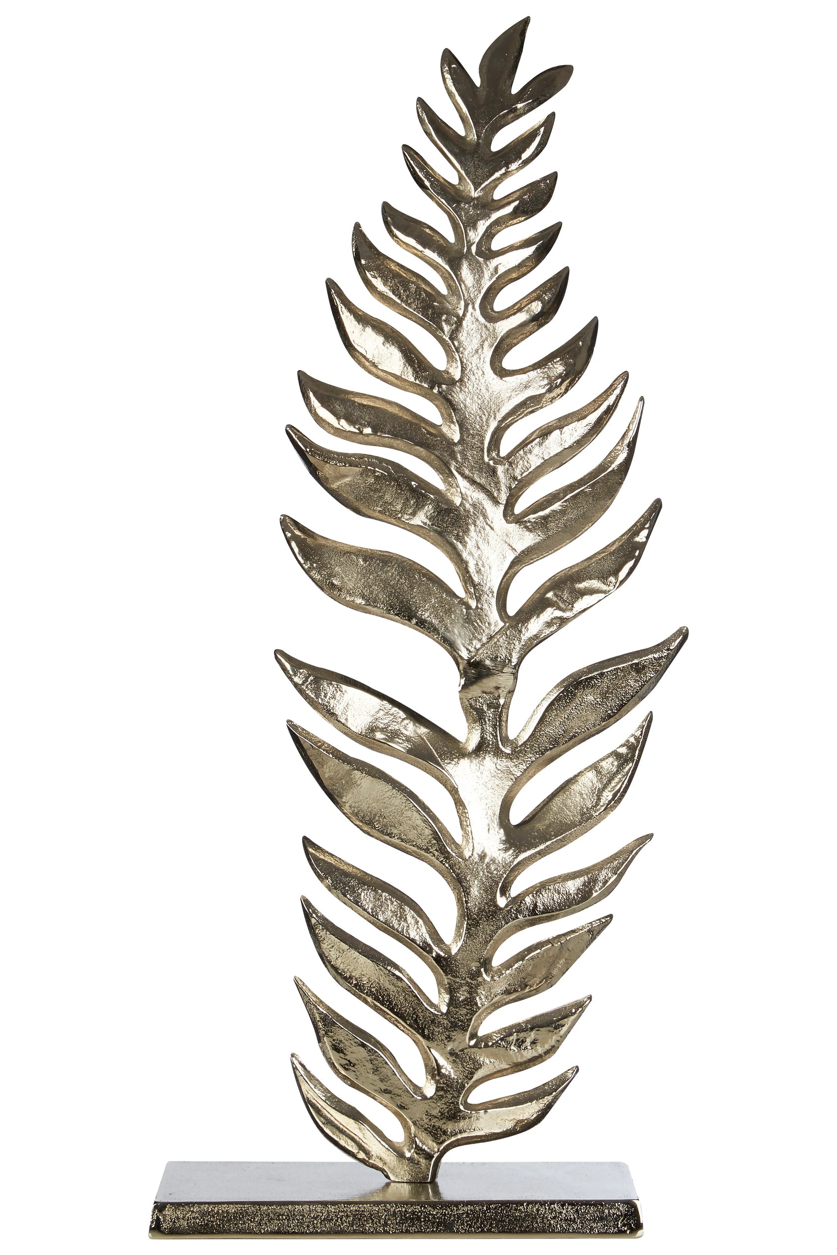 Hatton Silver Nickel Leaf Standing Sculpture