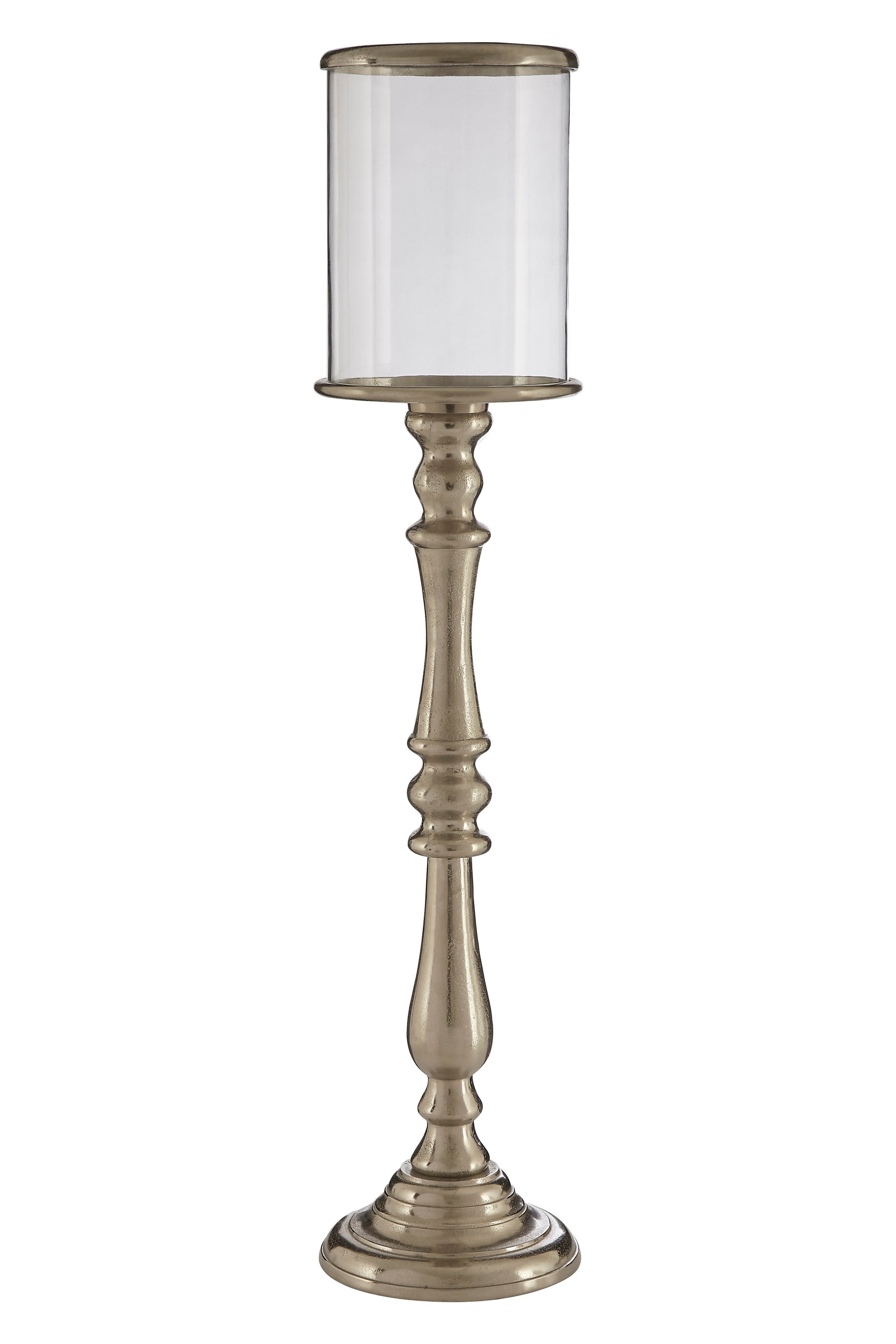 Candace Townhouse Nickel Floor Candle Holder 100cm