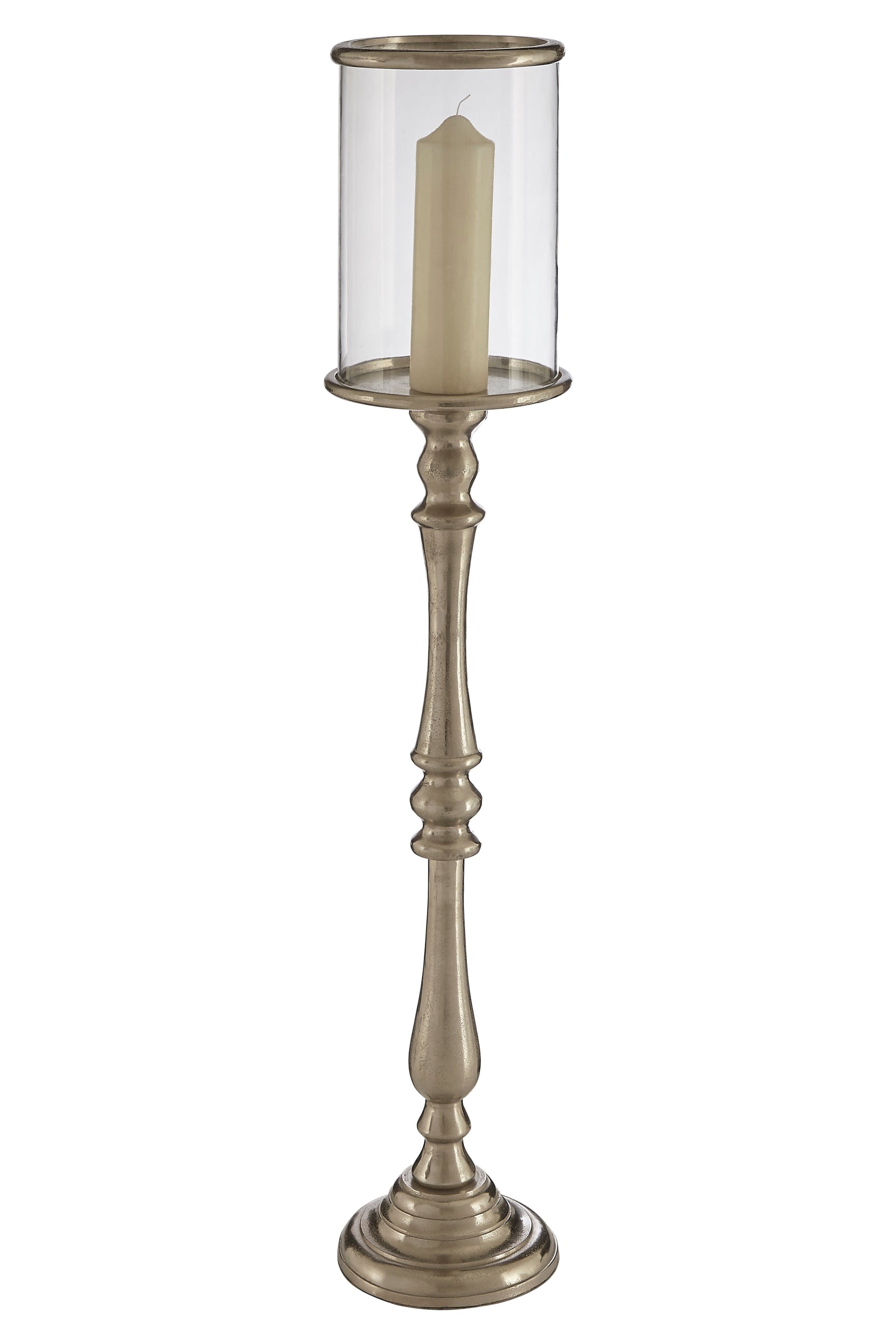 Candace Townhouse Nickel Floor Candle Holder 113cm