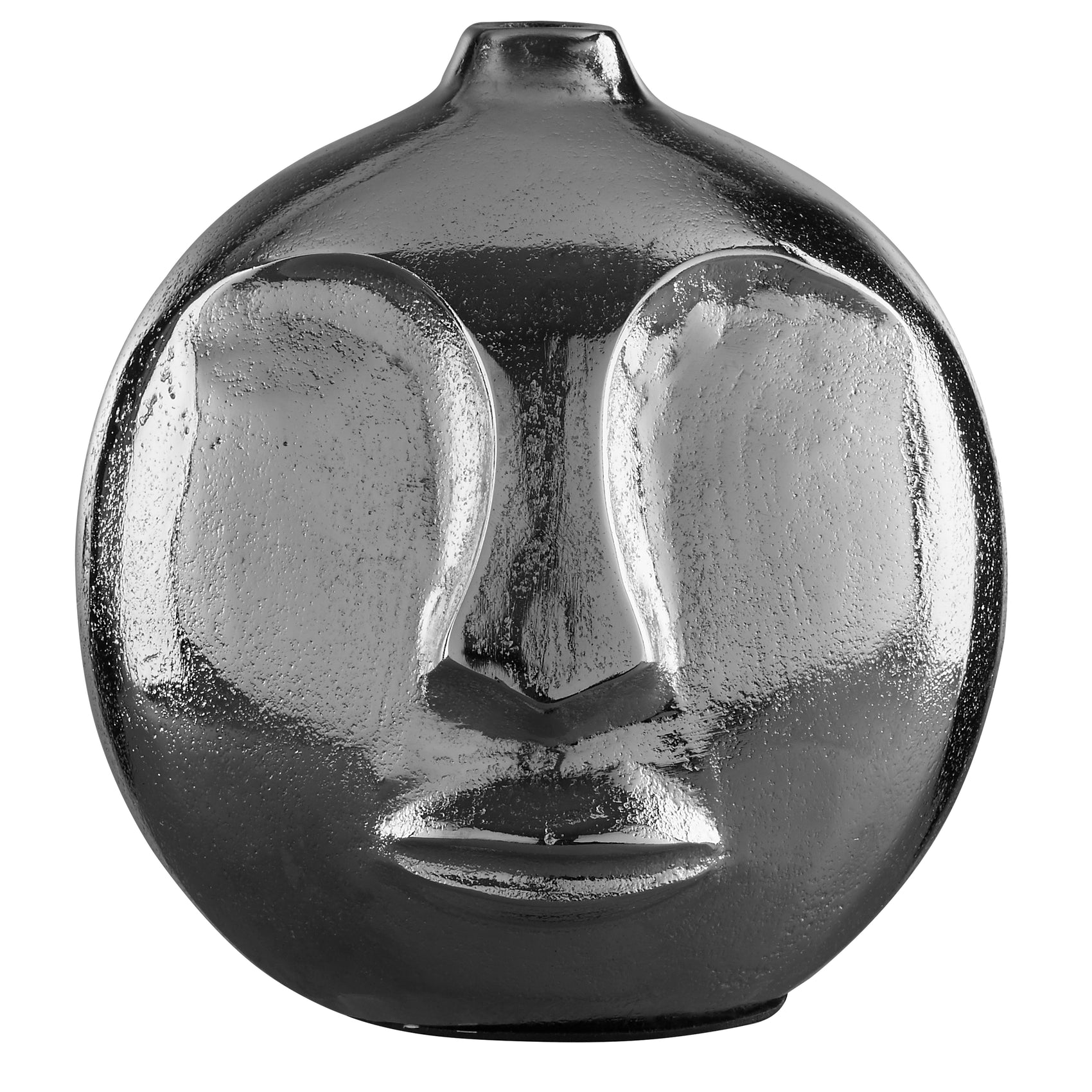 Rubi Tribal Silver Round Vase | Small