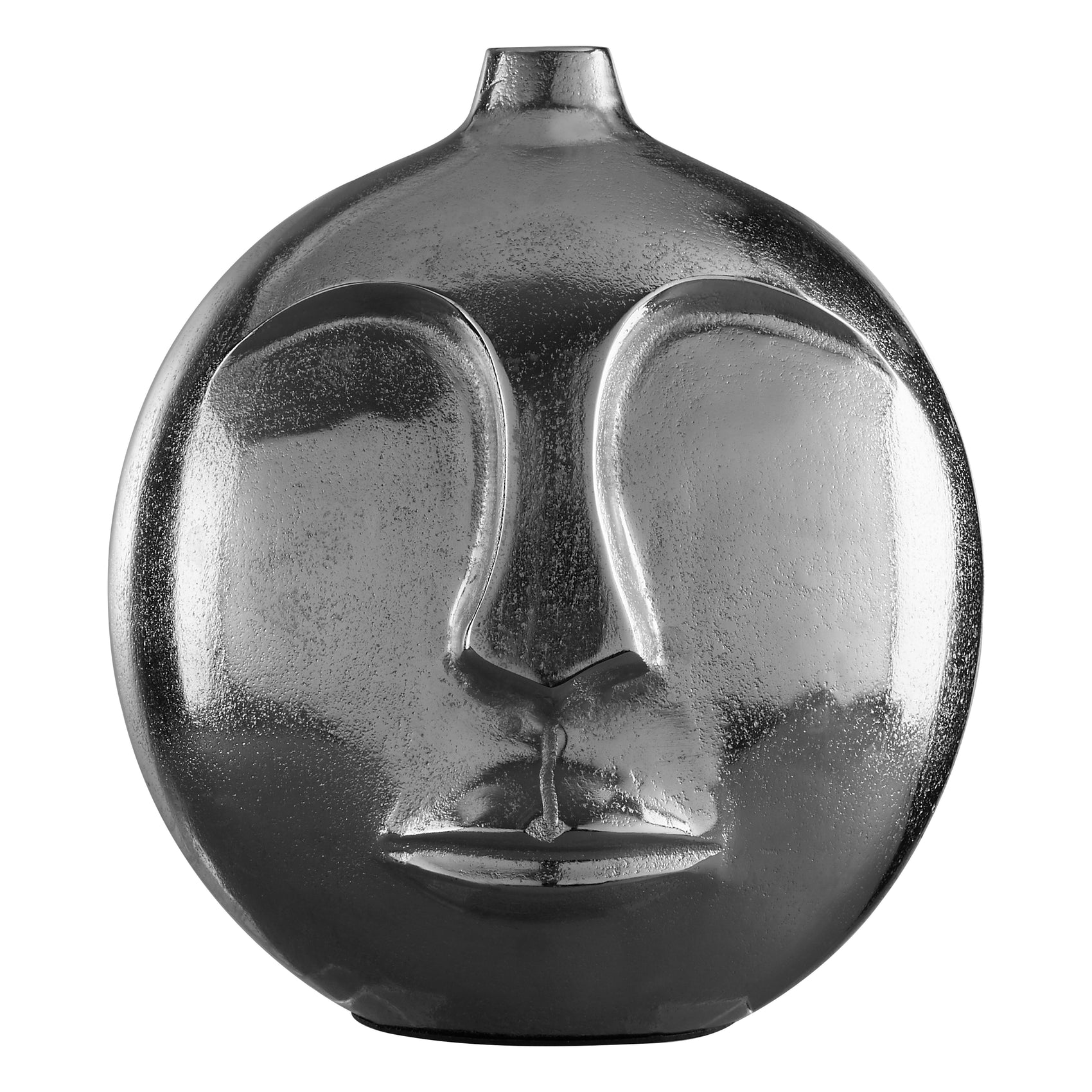 Rubi Tribal Silver Round Vase | Large