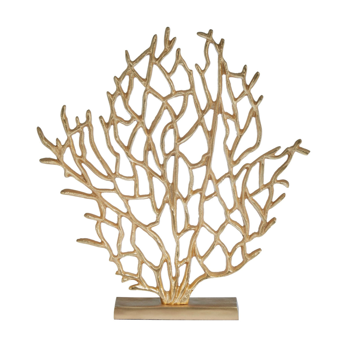 Atelier Small Gold Finish Aluminium Coral Sculpture