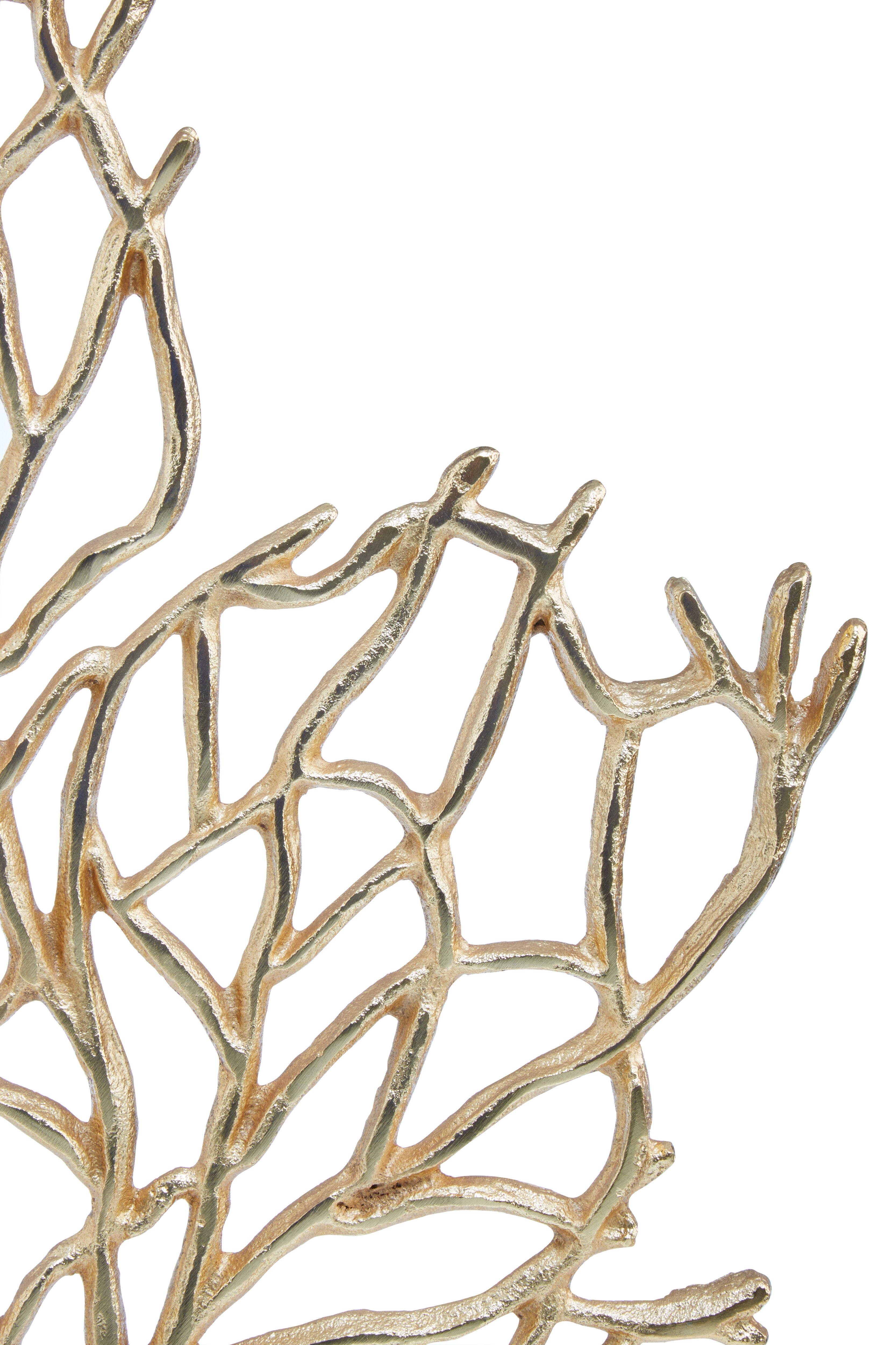Addison Gold Finish Coral Sculpture | Large
