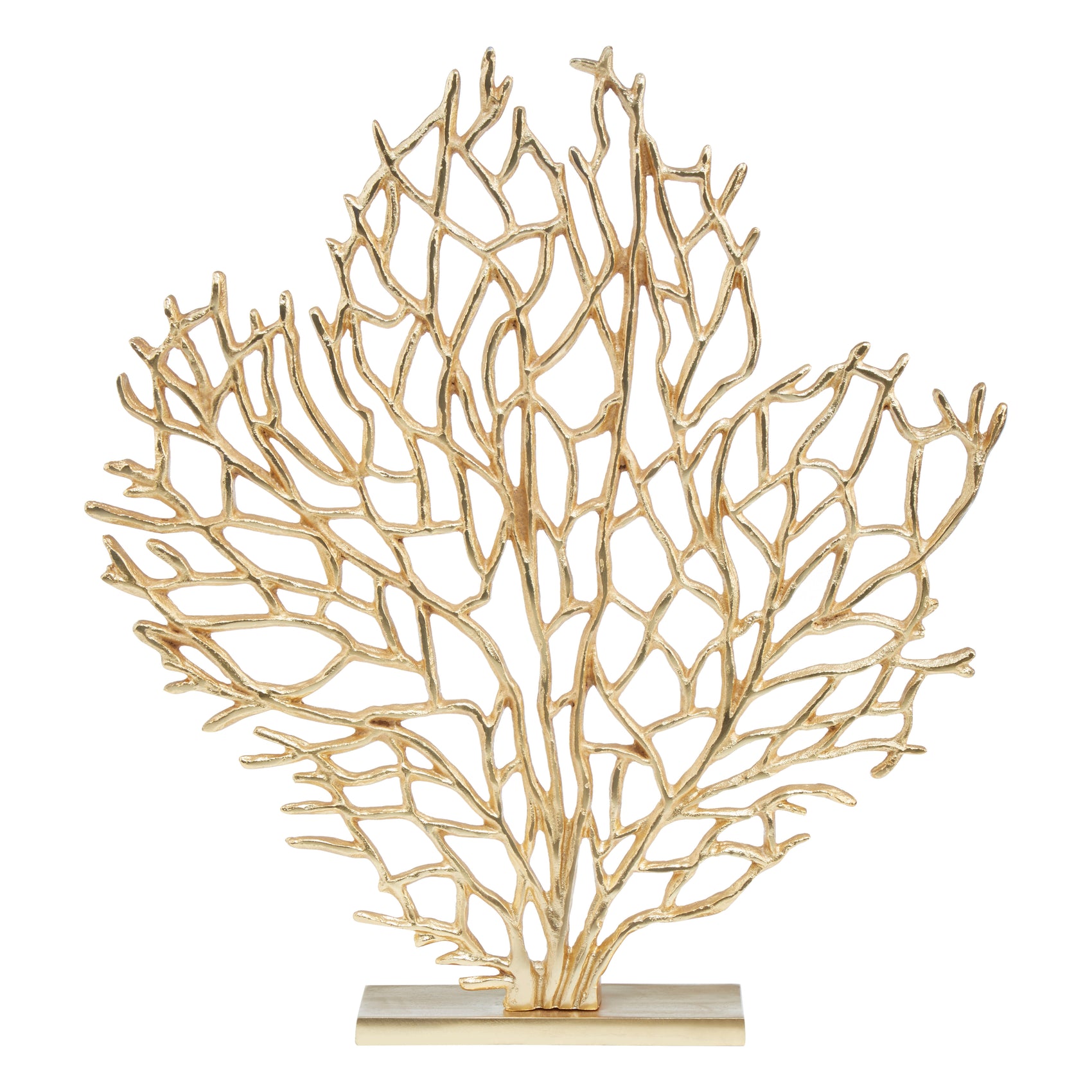 Addison Gold Finish Coral Sculpture | Large