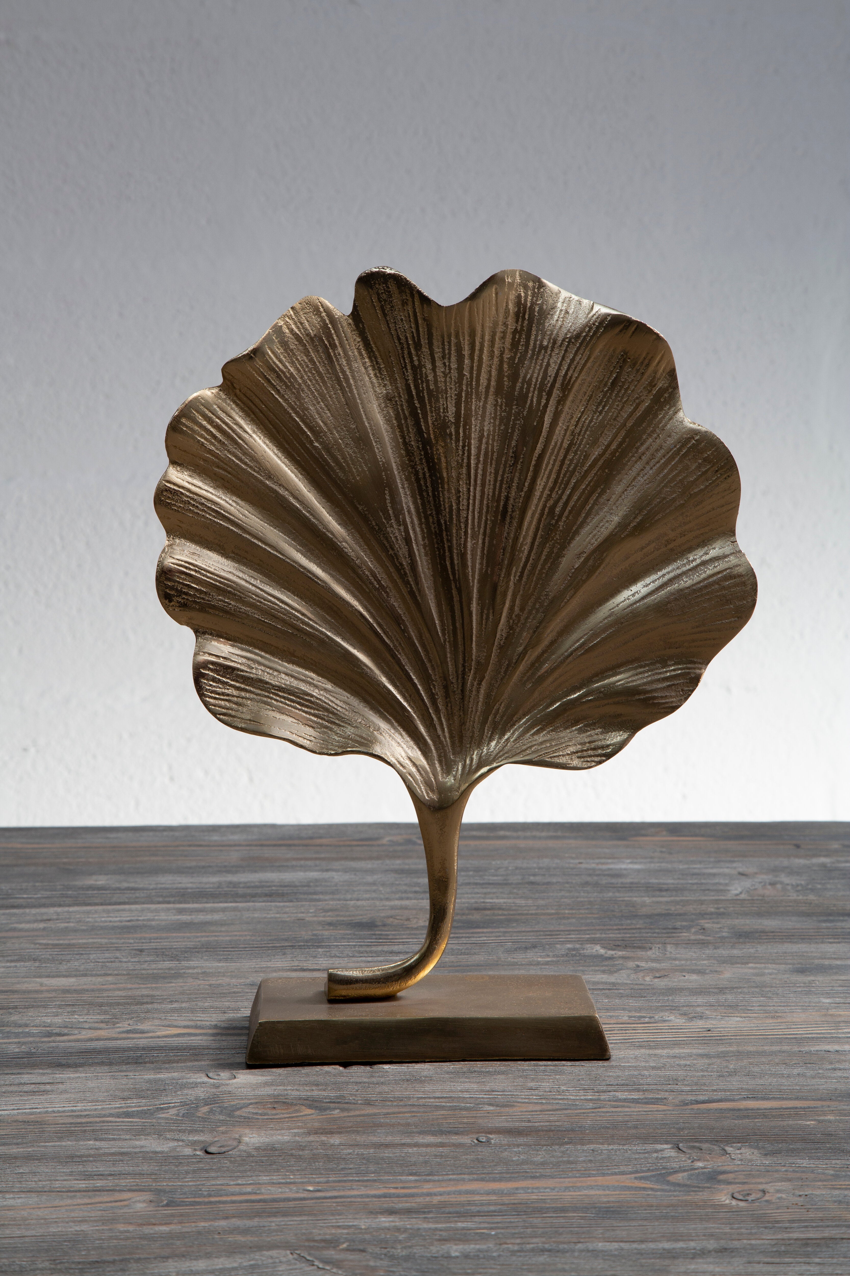 Addison Gold Ginkgo Leaf Sculpture