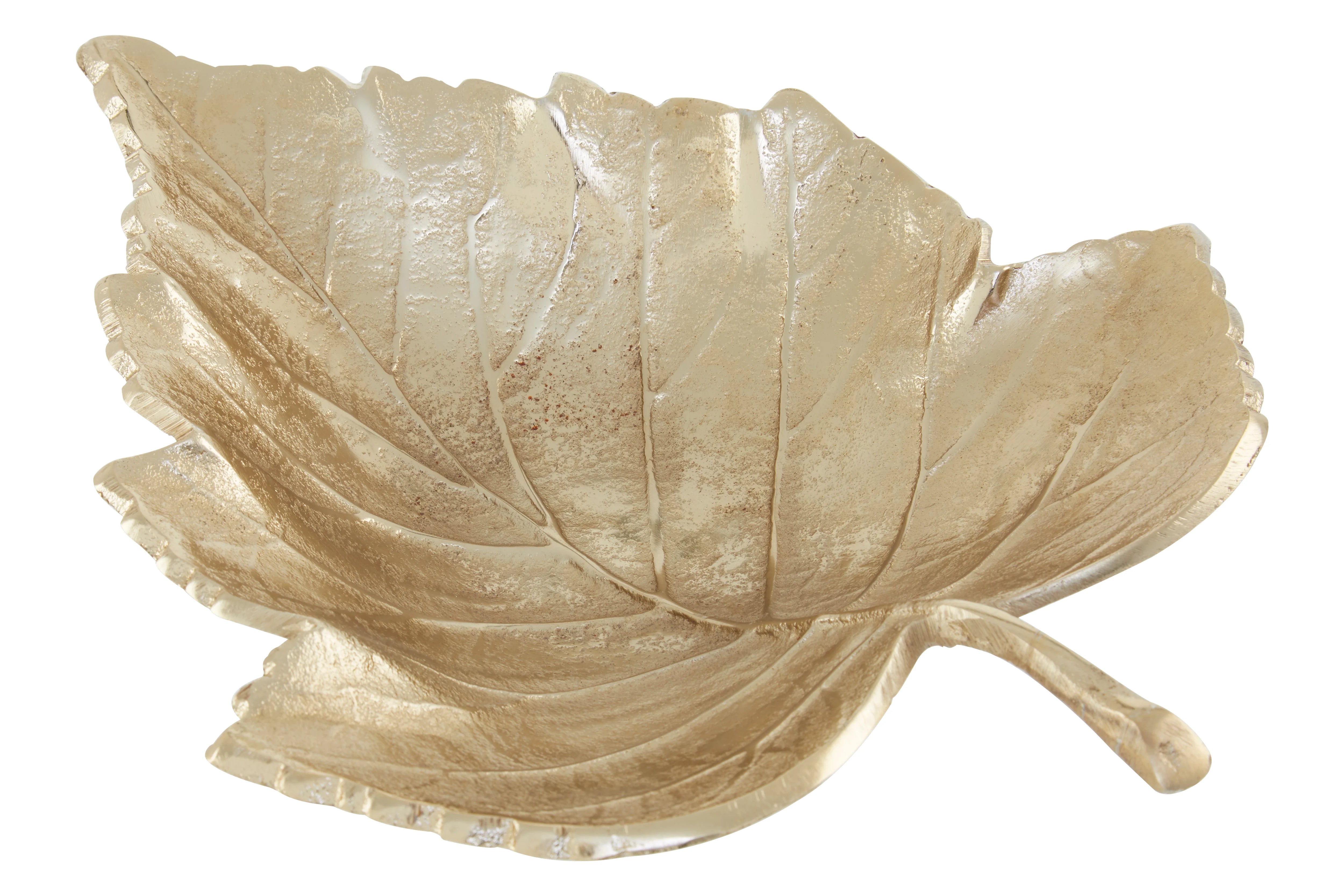 Addison Art Deco Gold Finish Leaf Dish