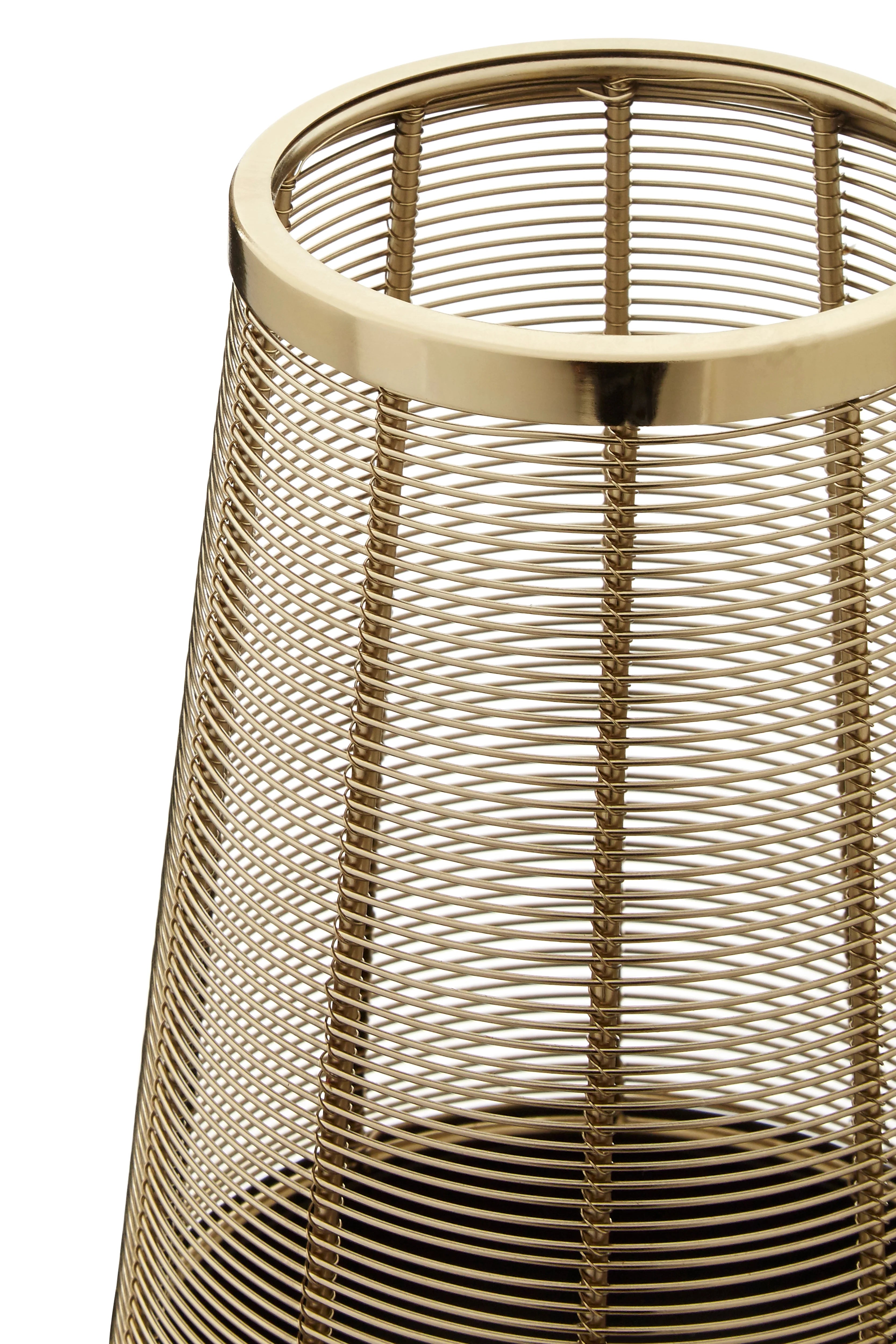 Collett Gold & Black Tapered Hurricane Candle Holder | Small