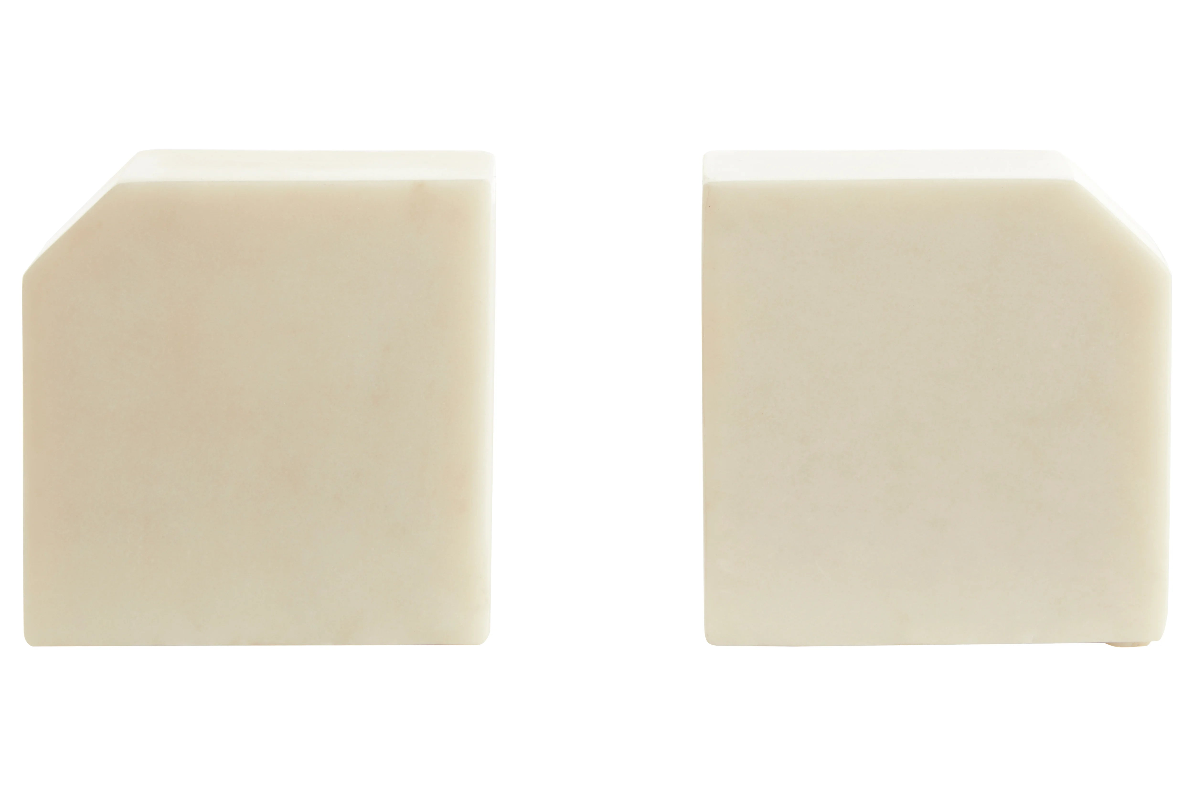 Edgar White Marble & Gold Bookends