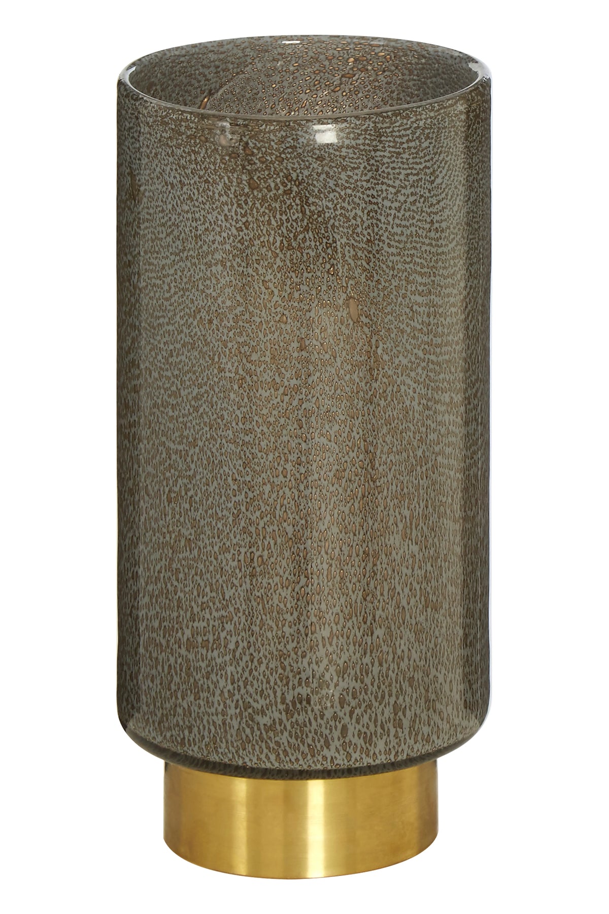 Akola Speckled Grey Class & Gold Vase | Large