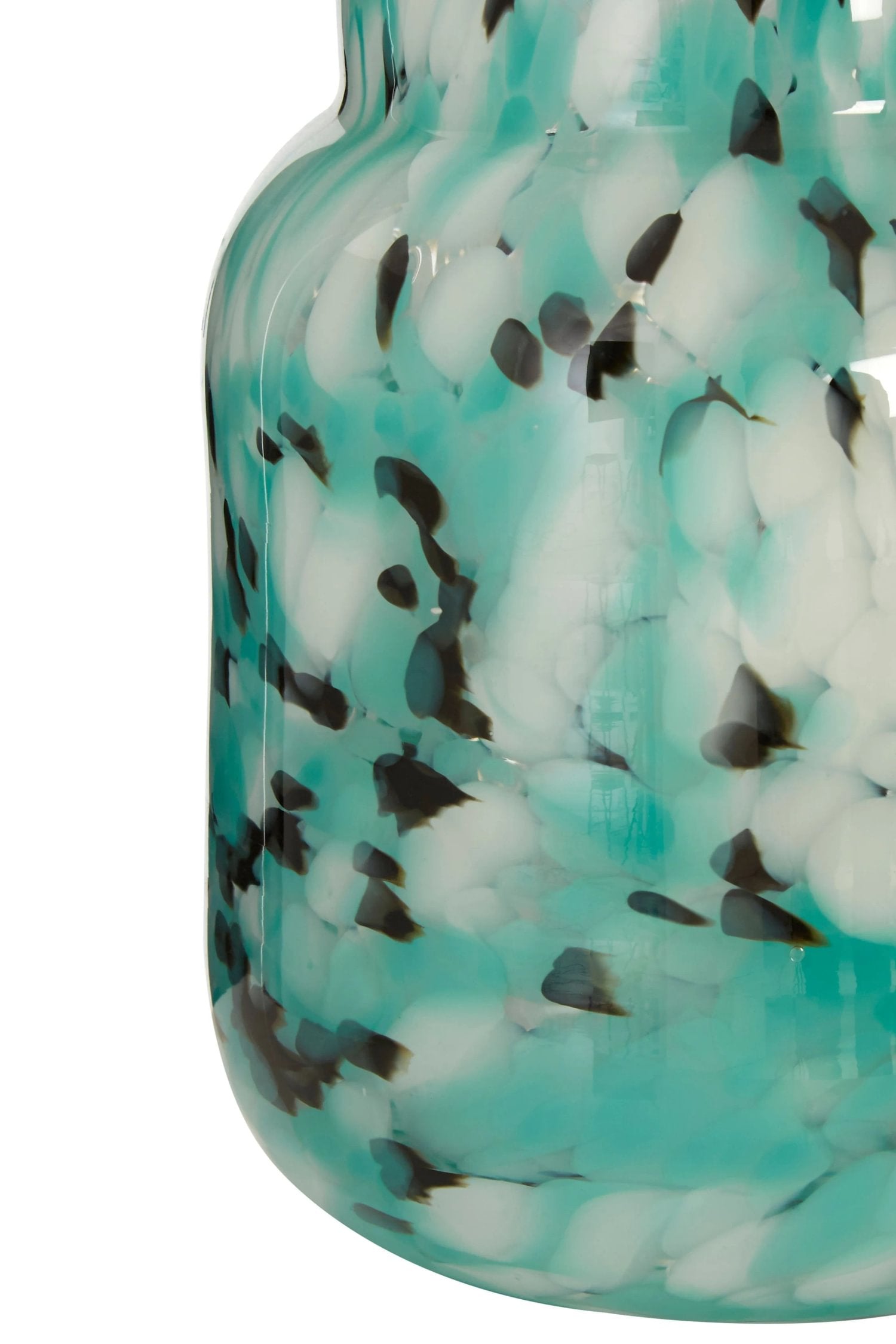 Lagoon Small Turquoise Speckled Glass Vase