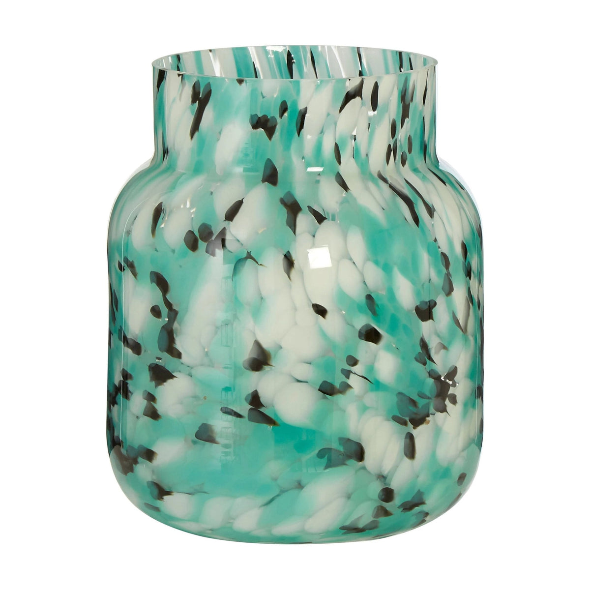 Lagoon Small Turquoise Speckled Glass Vase