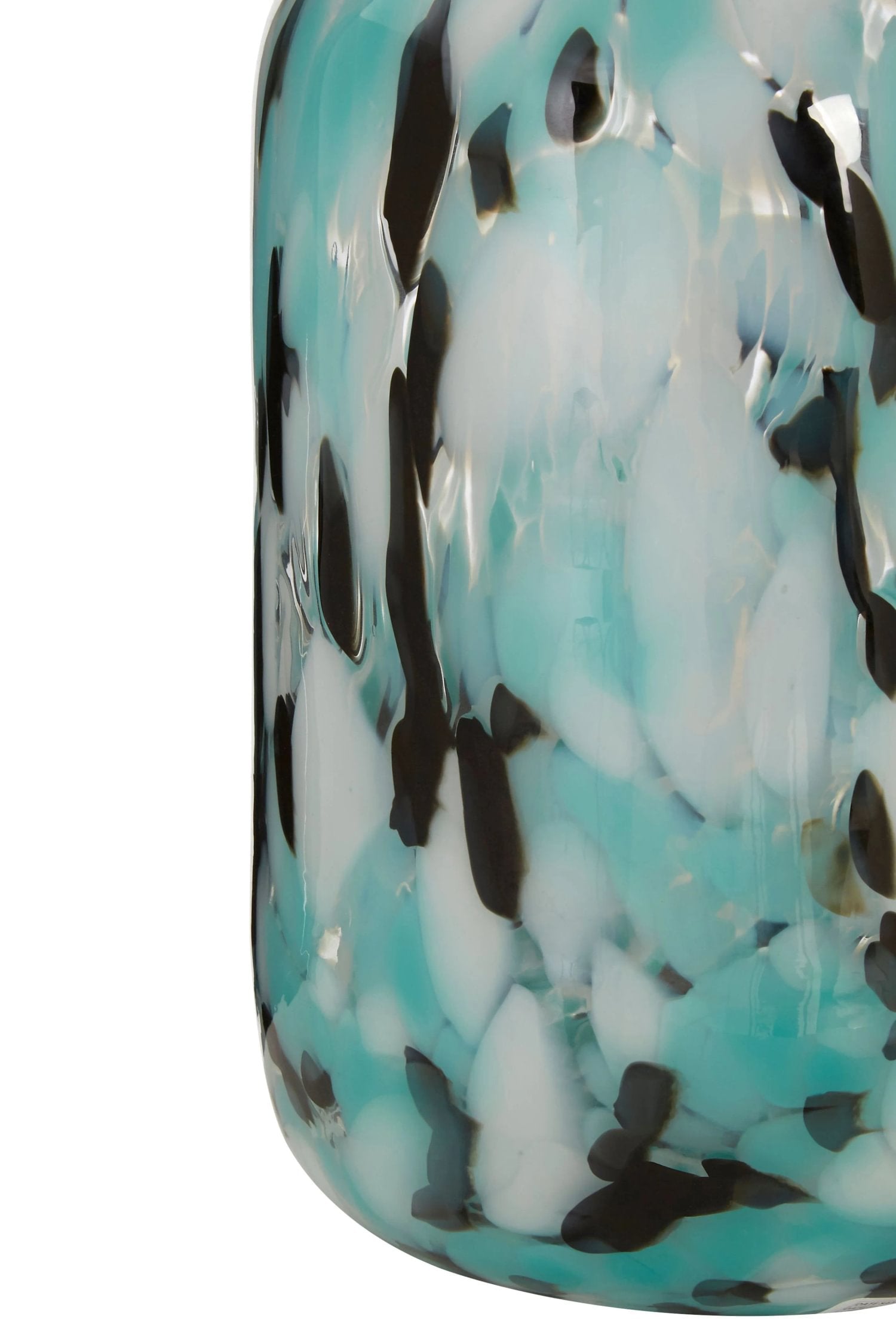 Lagoon Medium Turquoise Speckled Glass Vase