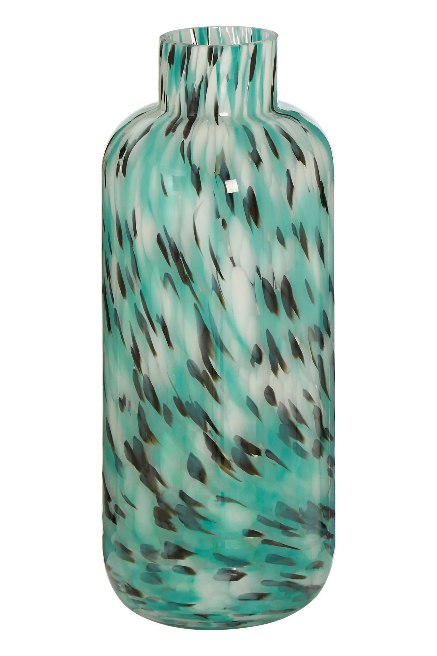 Lagoon Large Turquoise Speckled Glass Vase