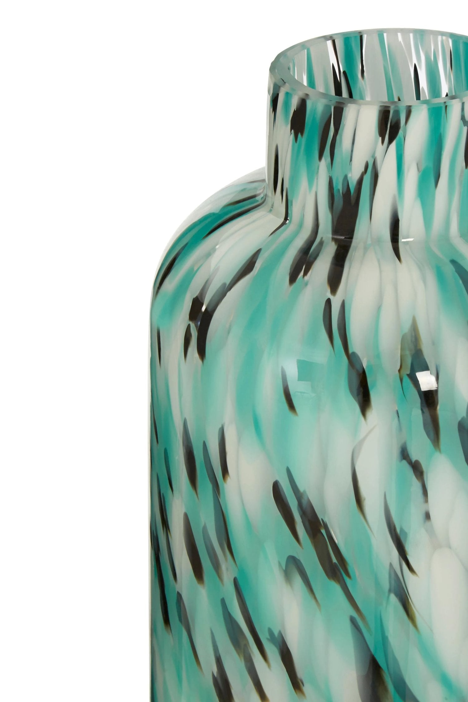 Lagoon Large Turquoise Speckled Glass Vase