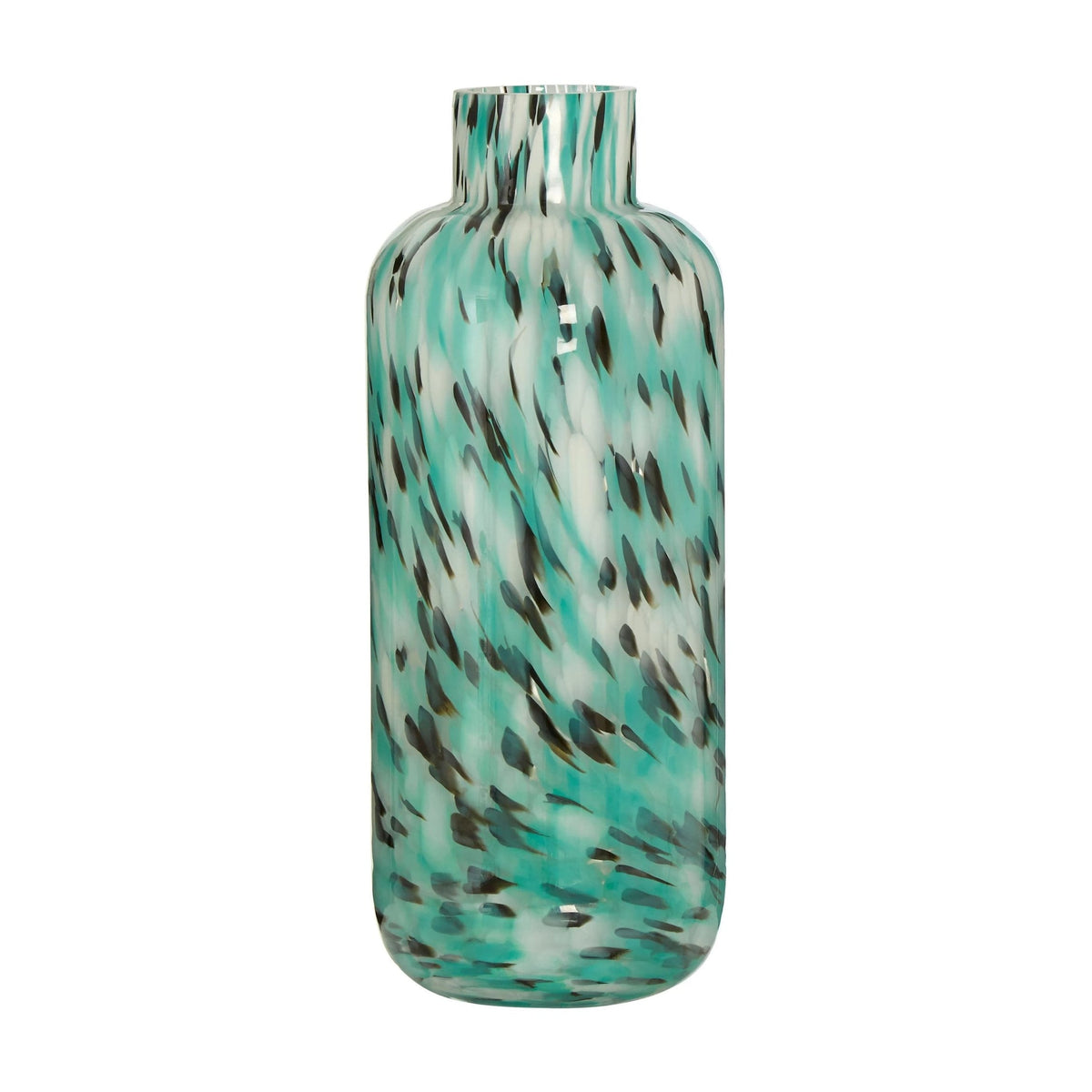 Lagoon Large Turquoise Speckled Glass Vase