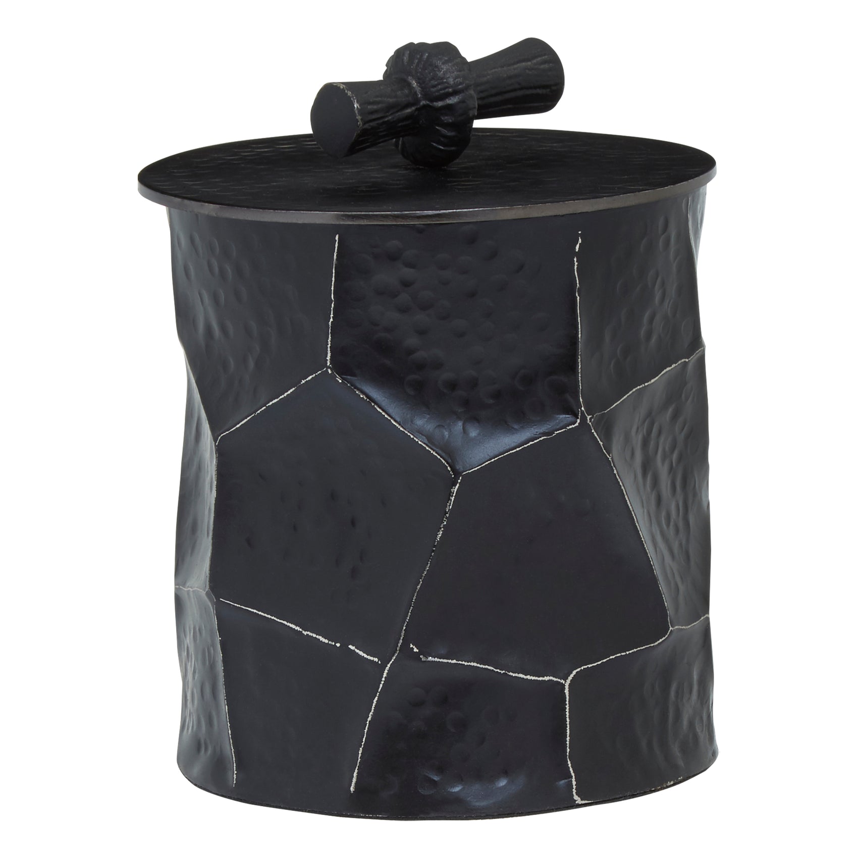 Koby Hammered Black Trinket Box | Large