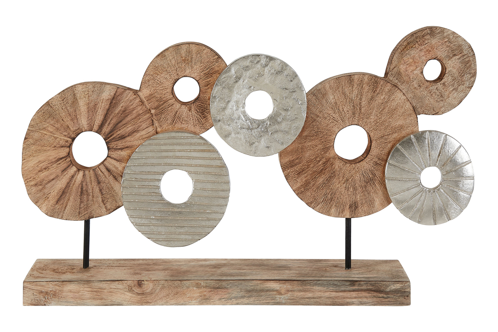 Poque Mango Wood Disc Sculpture Large
