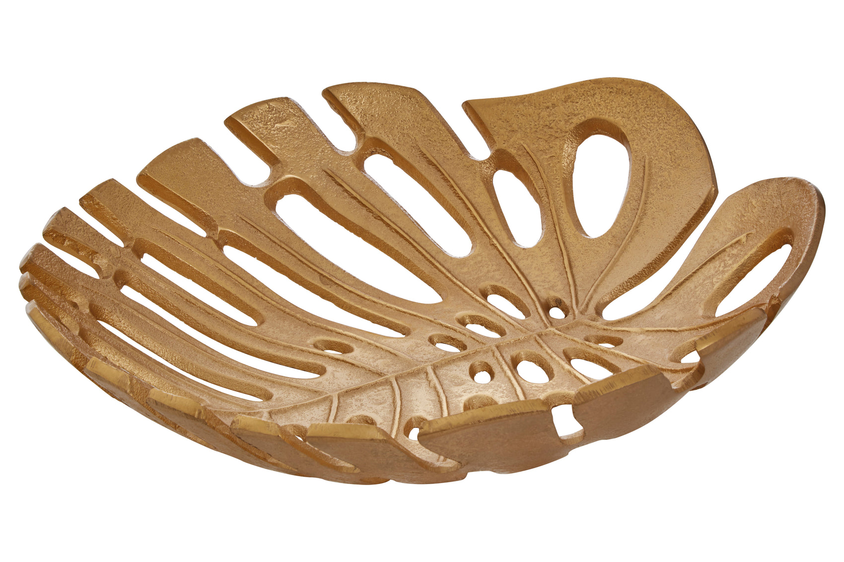 Addison Monstera Gold Leaf Dish | Large
