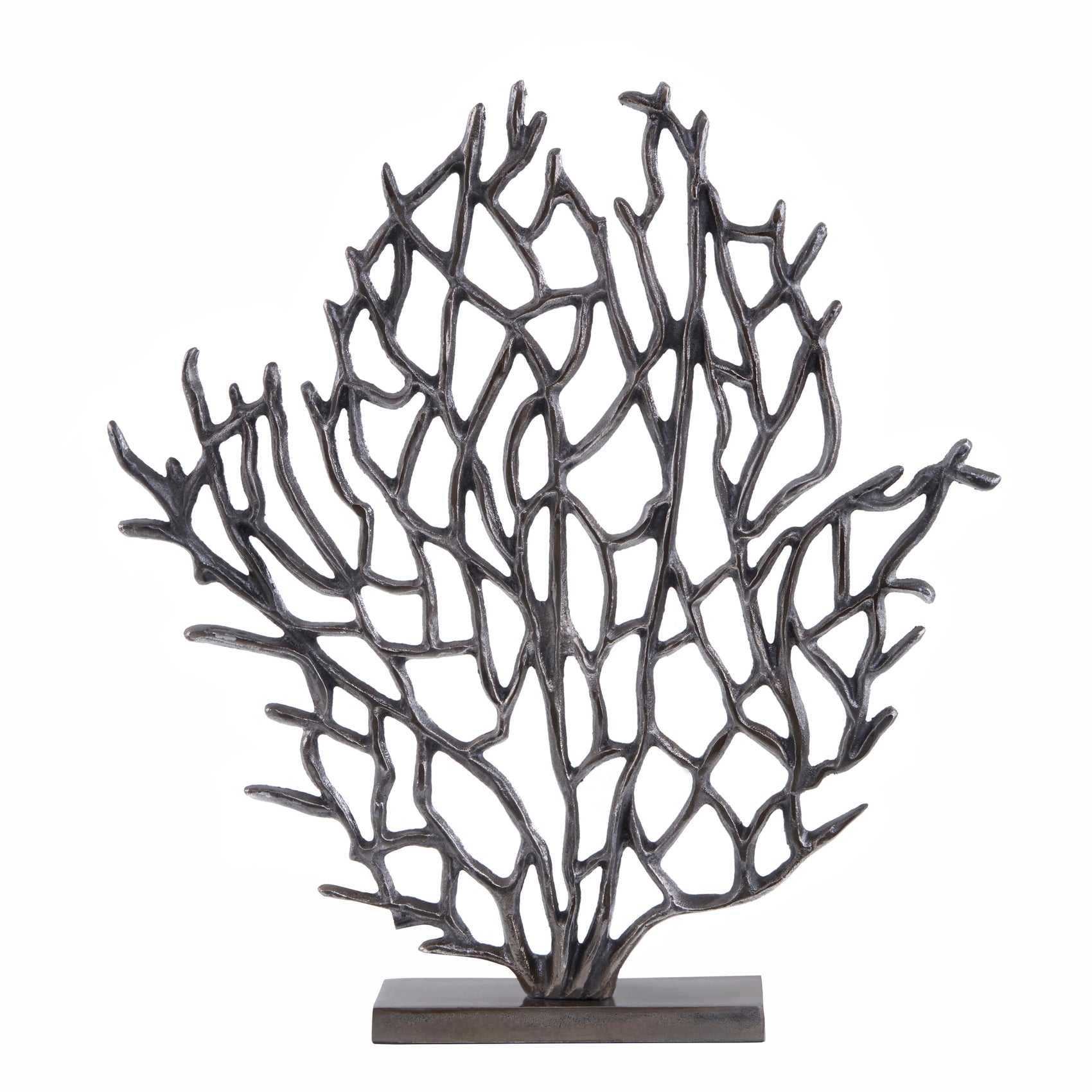 Addison Black Nickel Finish Coral Sculpture | Small