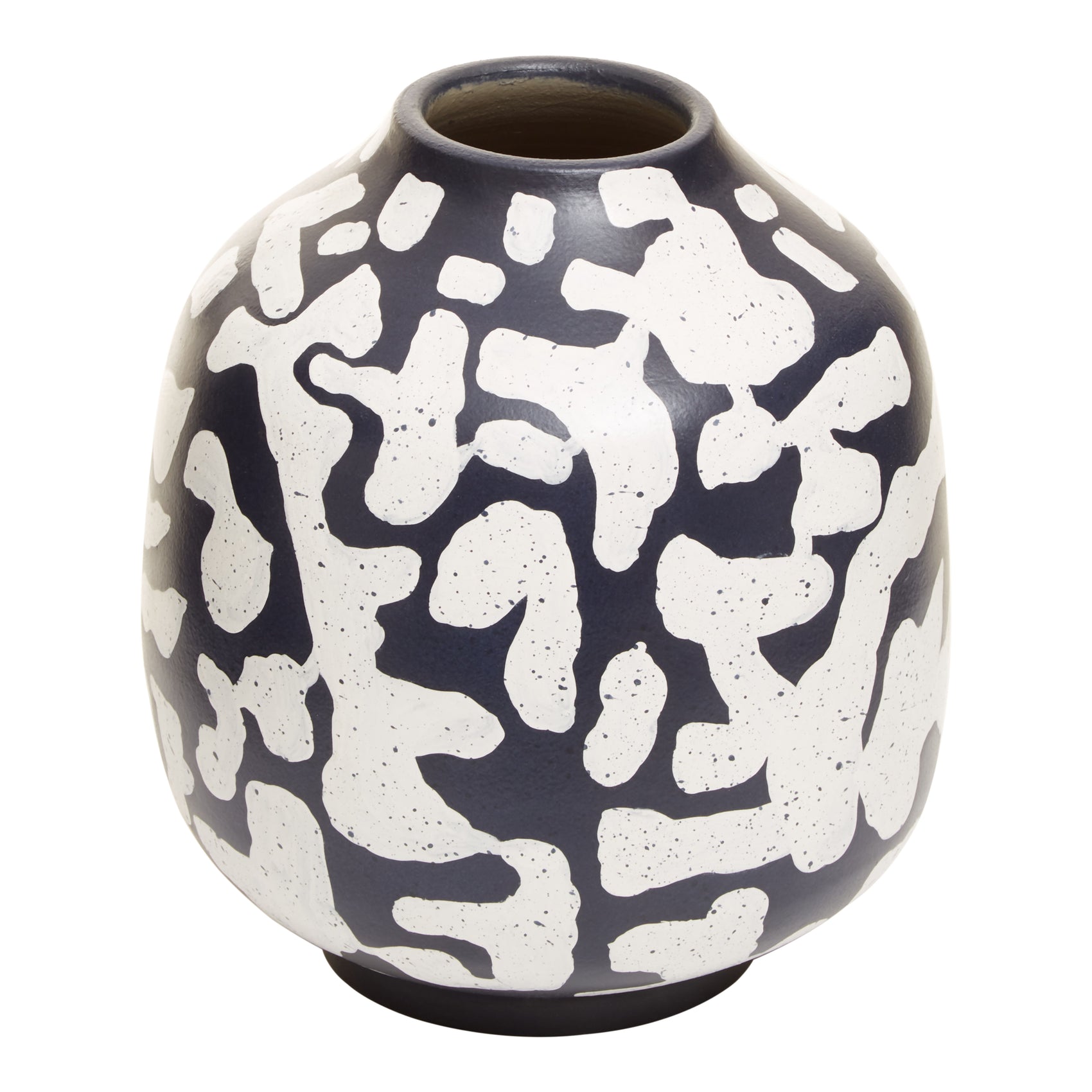 Alston Black & White Earthenware Abstract Vase