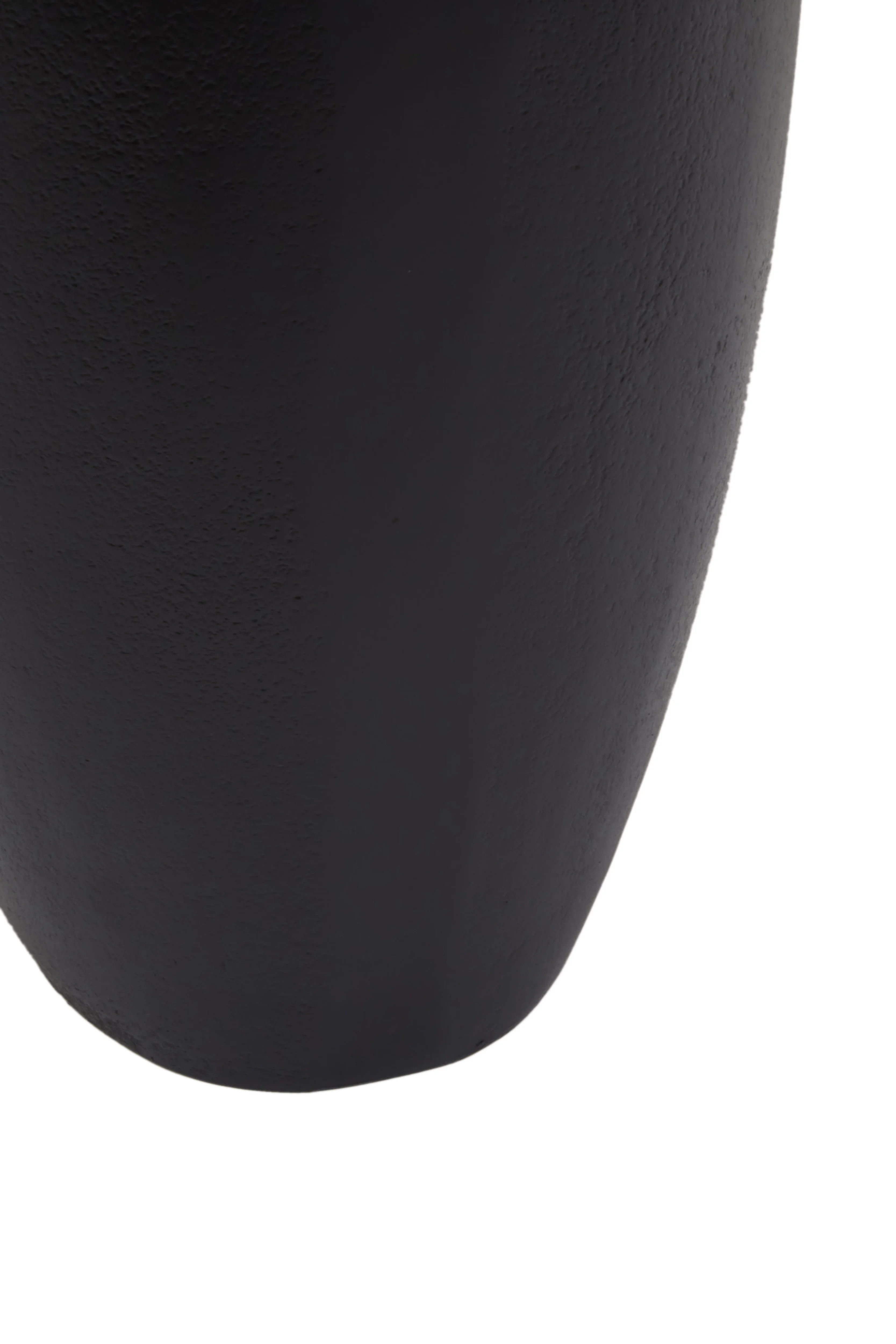 Capella Matte Black & Gold Dimpled Cylinder Vase | Large
