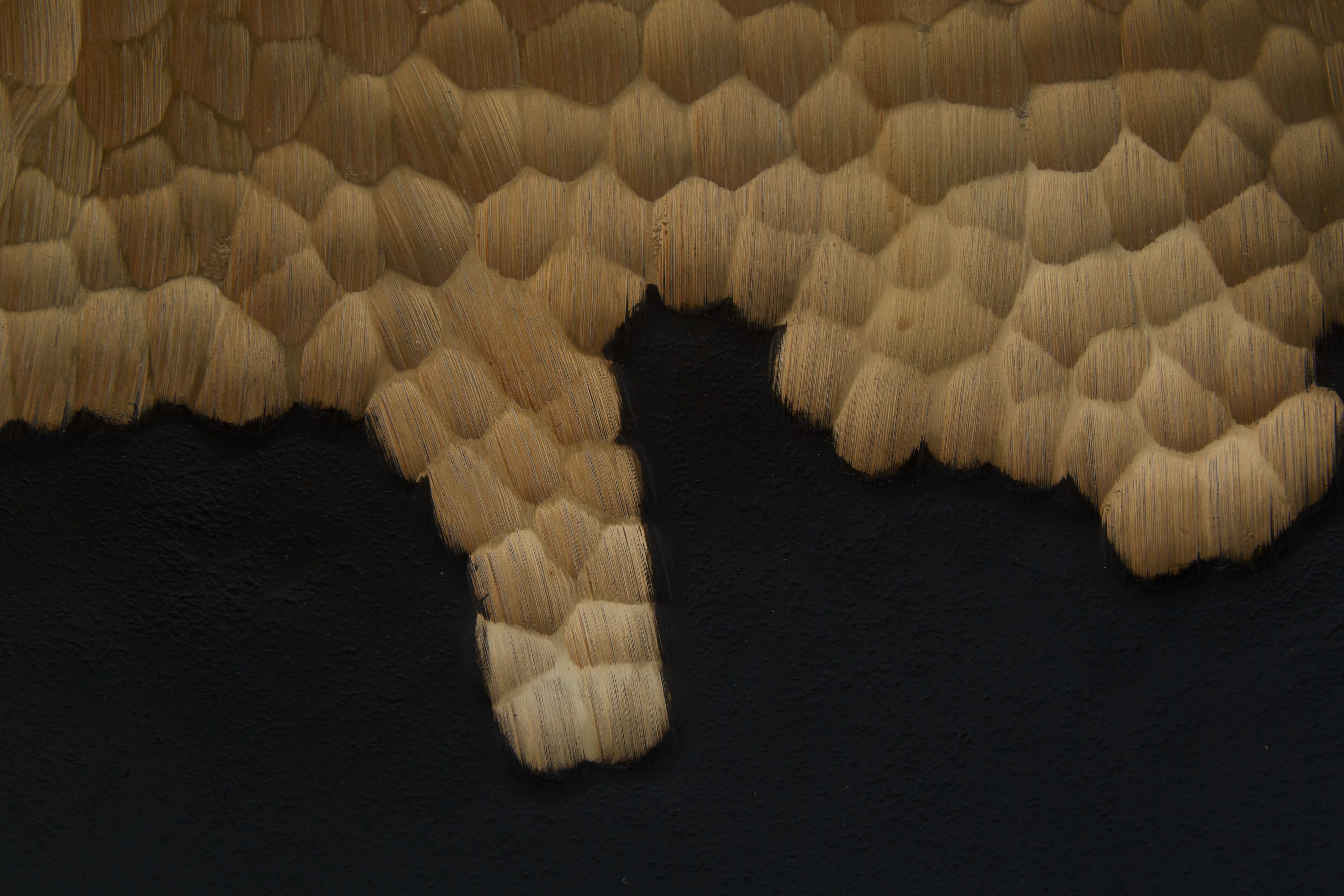 Capella Matte Black & Gold Dimpled Round Vase | Large