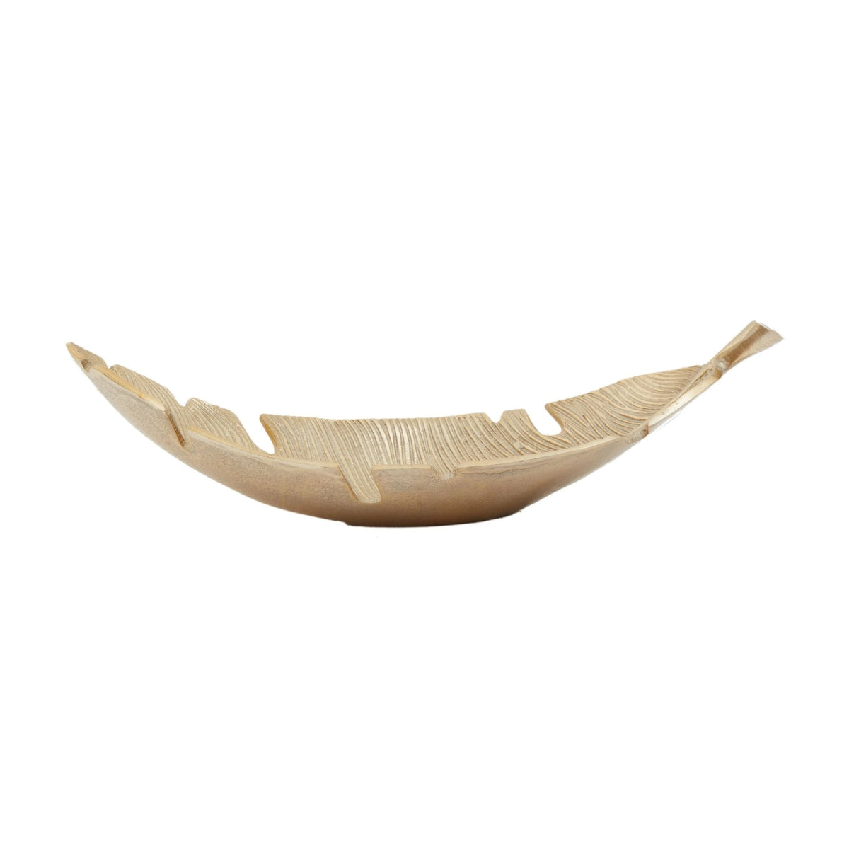 Atelier Gold Finish Aluminium Curved Leaf Dish