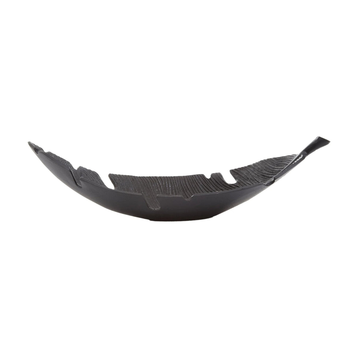 Atelier Black Finish Aluminium Curved Leaf Dish