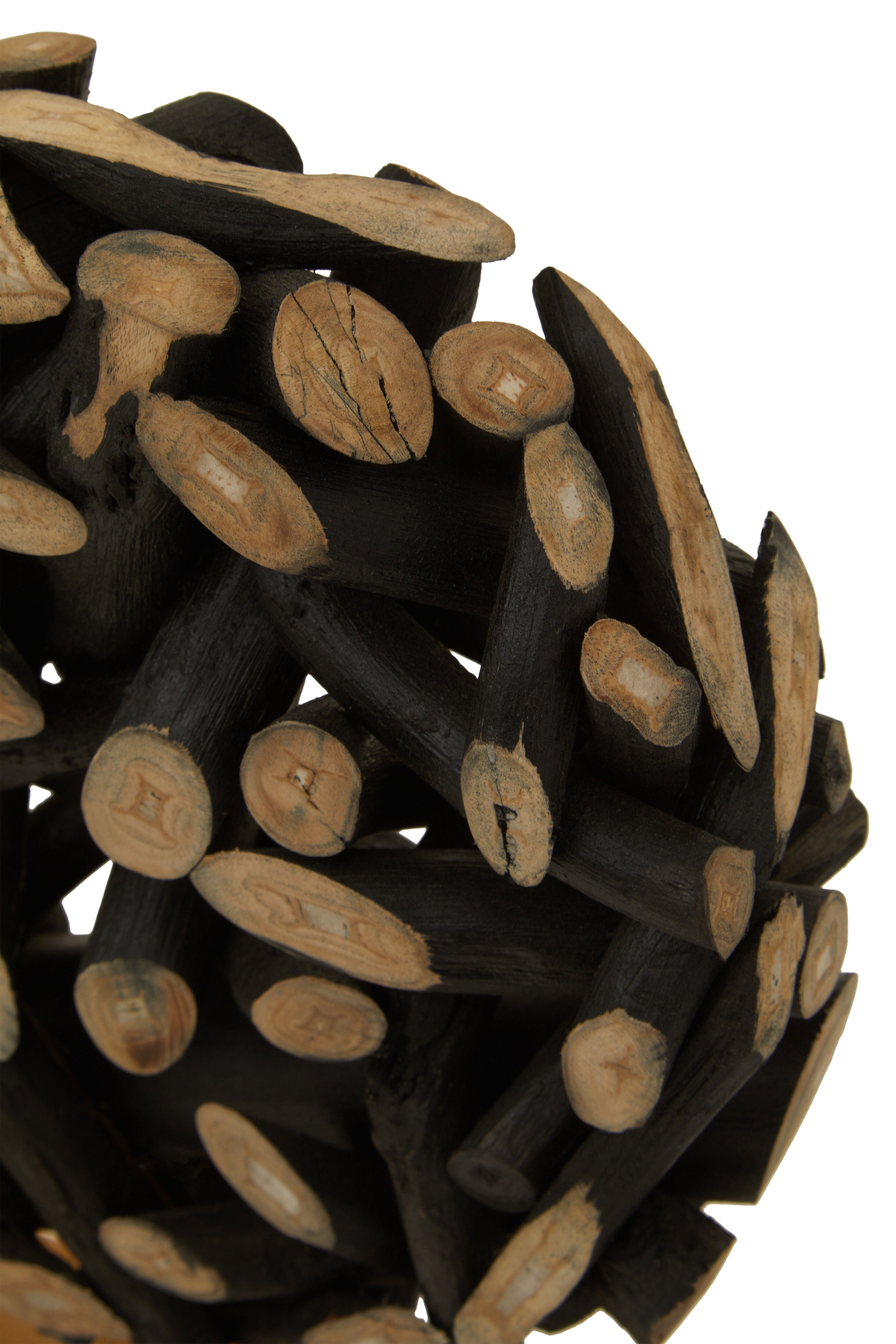 Lyra Rustic Teak Wood Cluster Sculpture | Small
