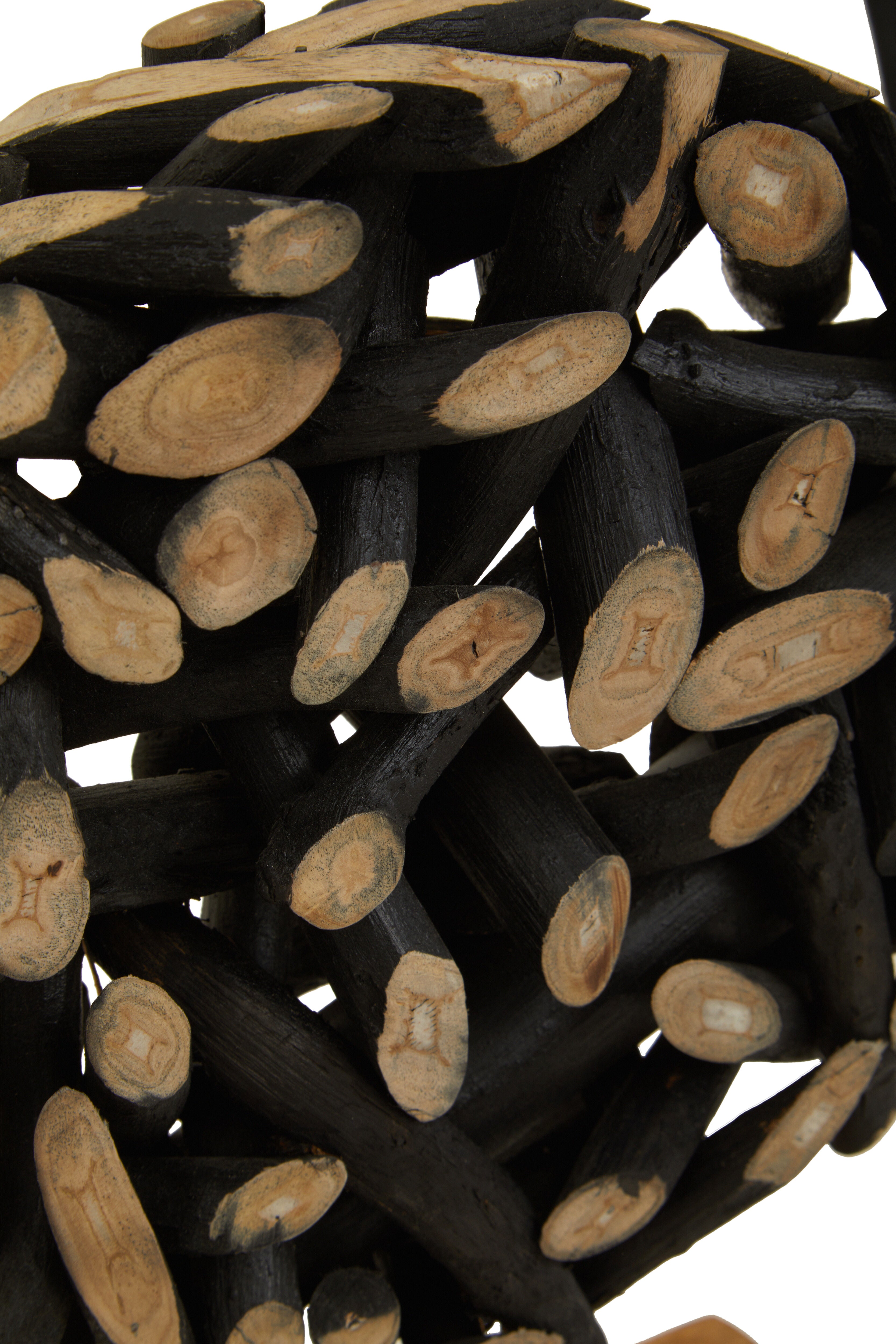 Lyra Rustic Teak Wood Cluster Sculpture | Small