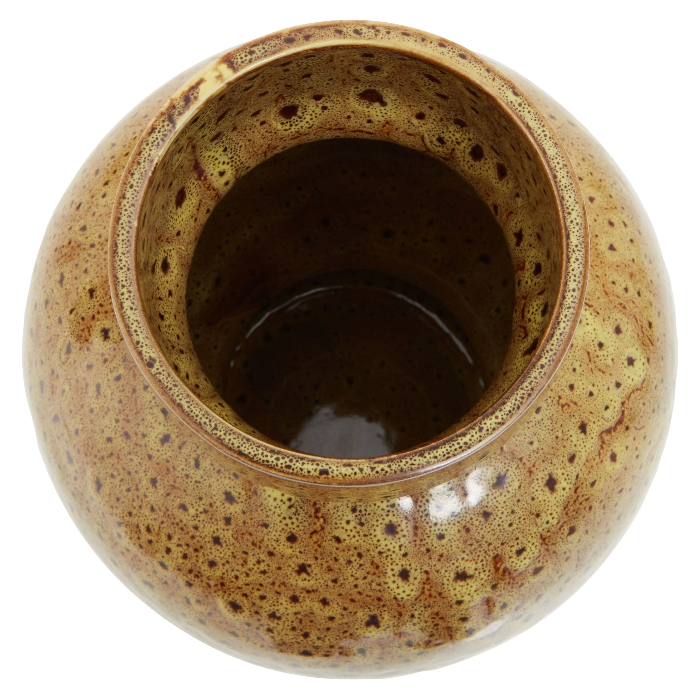 Contour Small Brown Stoneware Vase