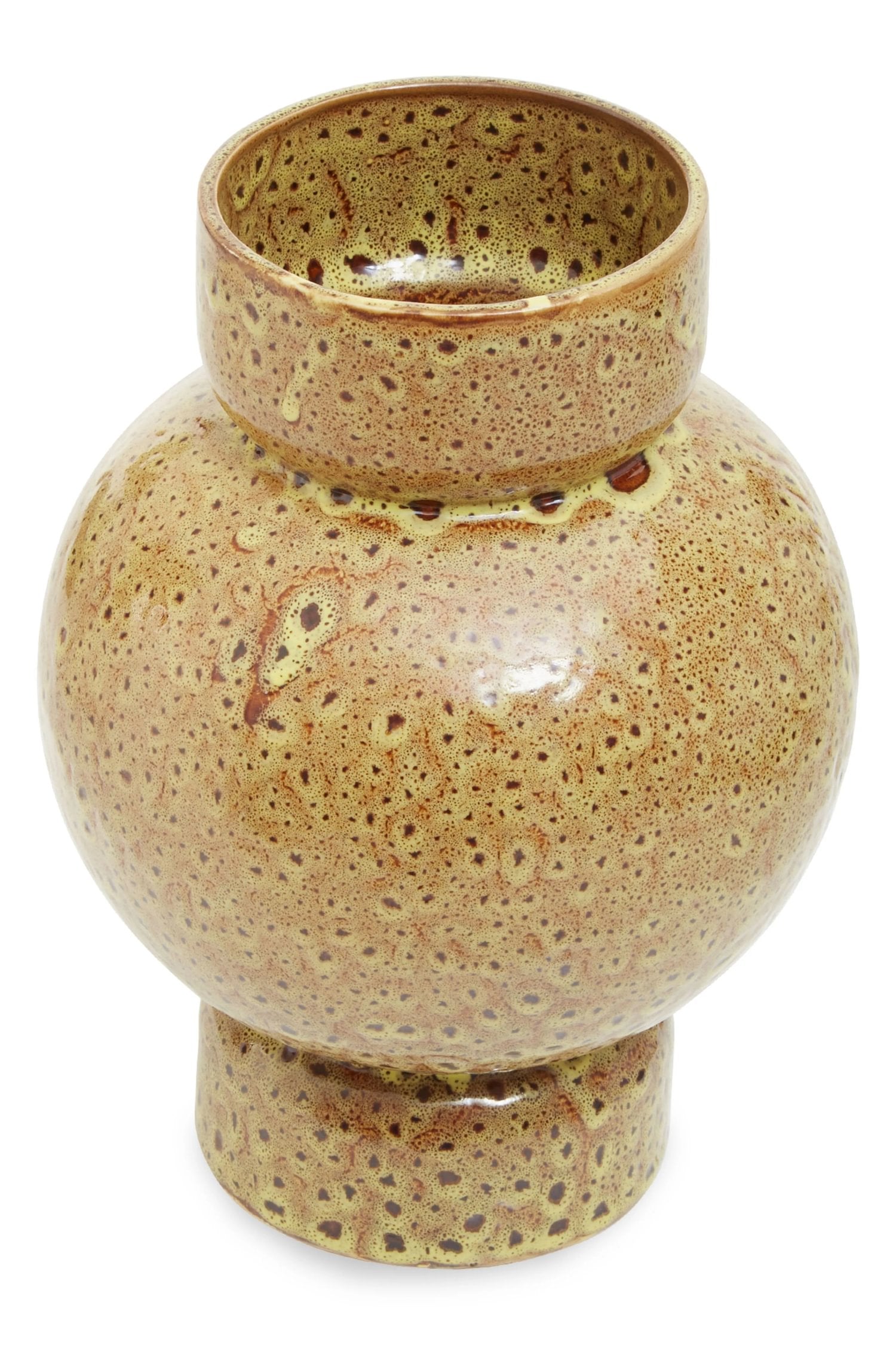 Contour Large Brown Stoneware Vase