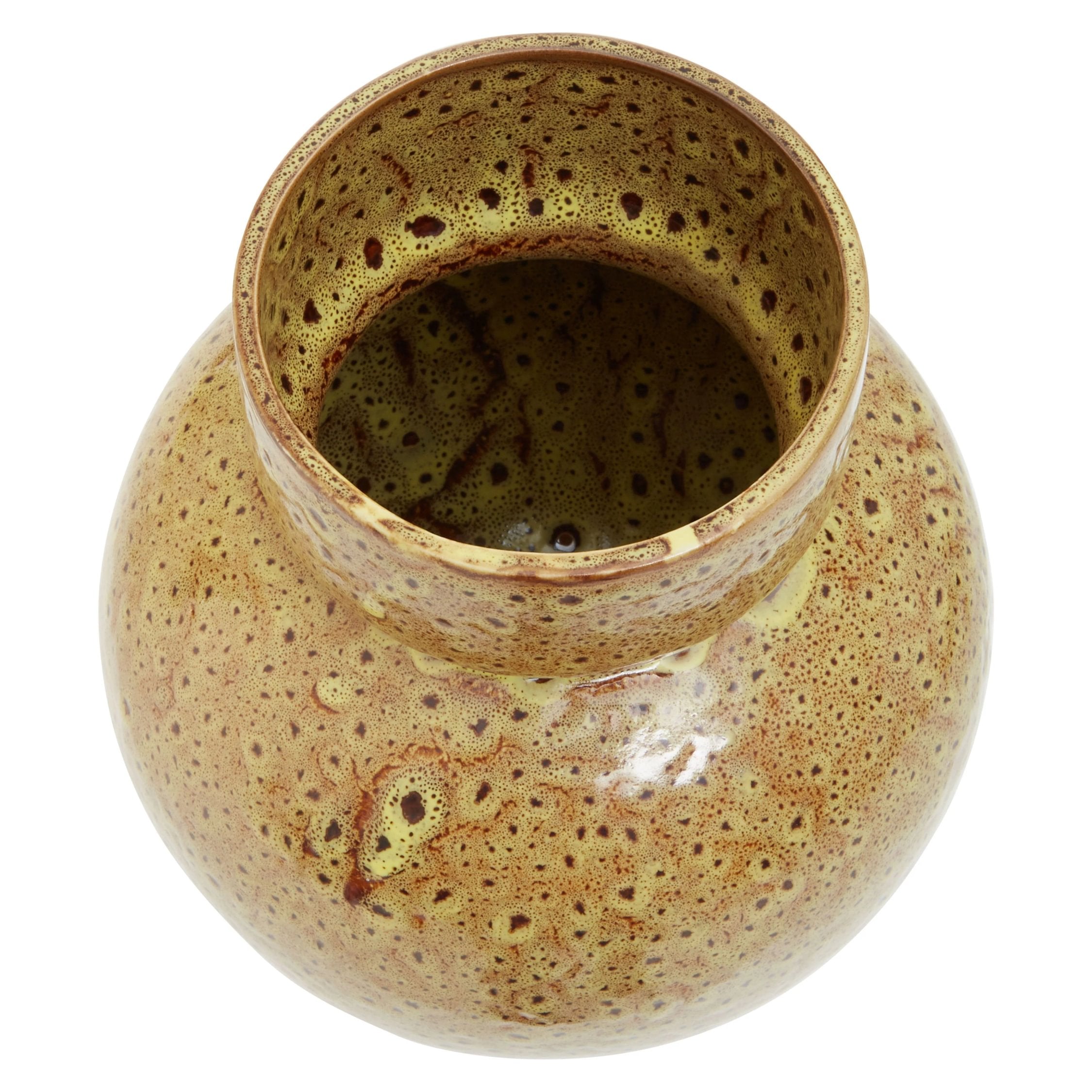 Contour Large Brown Stoneware Vase