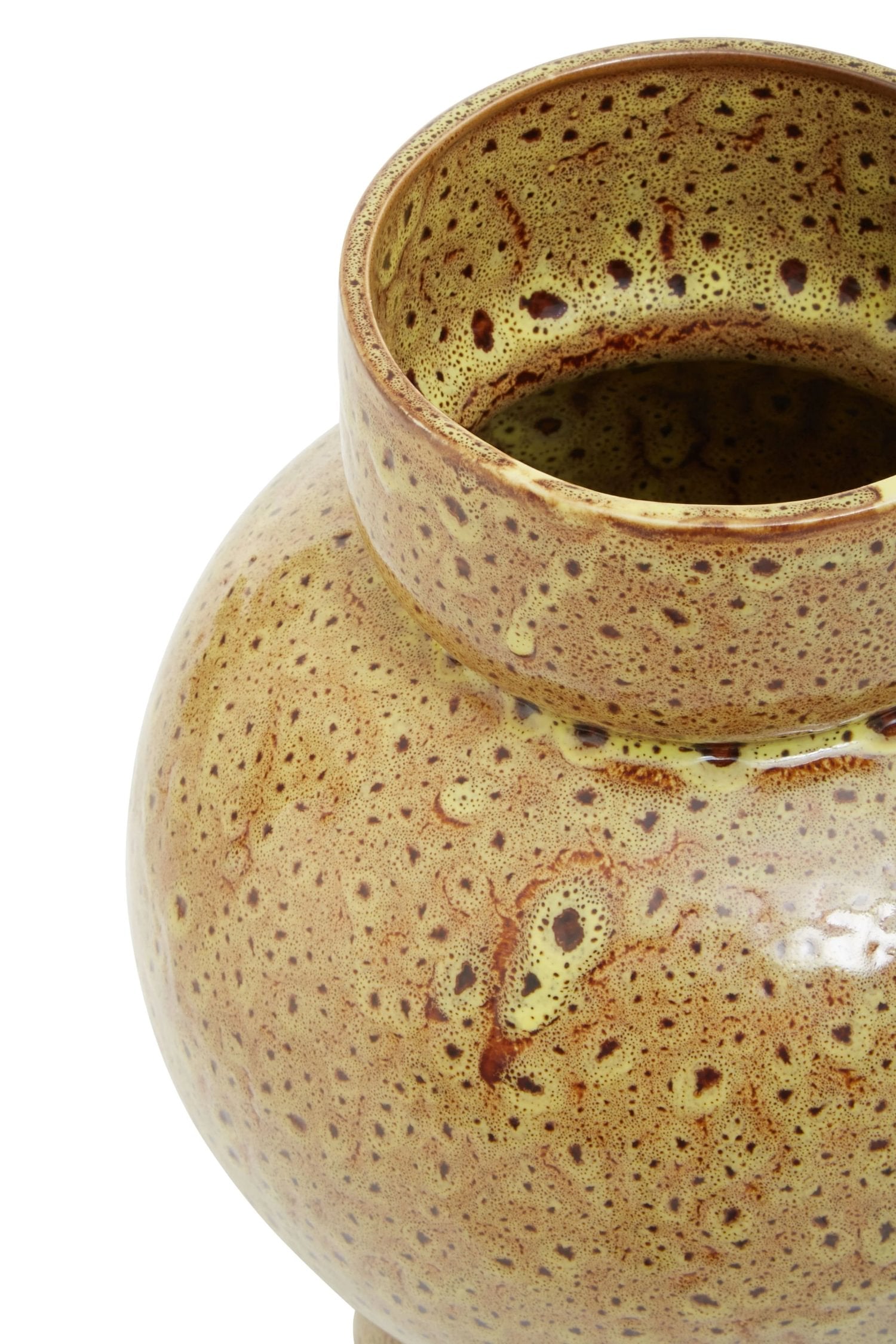 Contour Large Brown Stoneware Vase