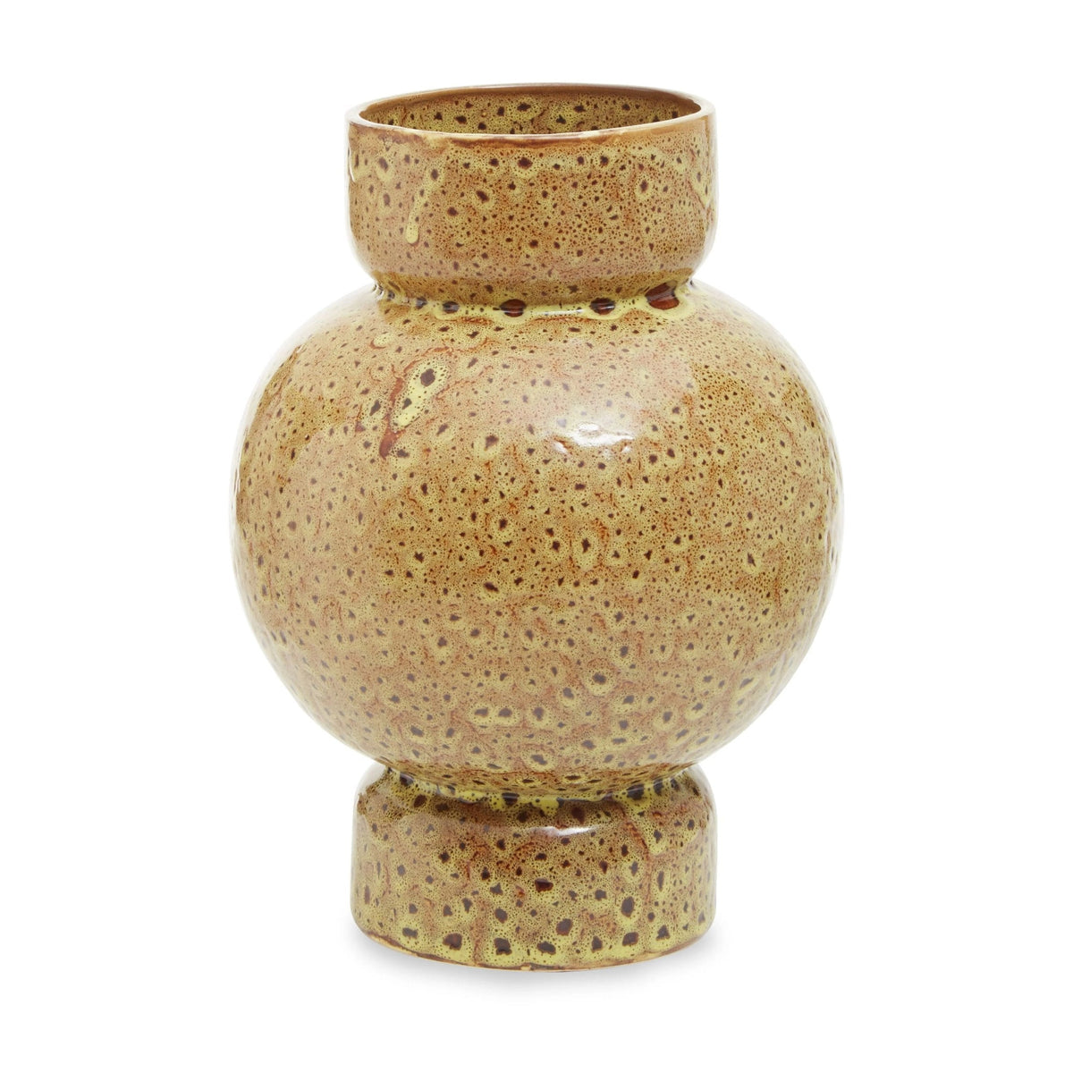 Contour Large Brown Stoneware Vase