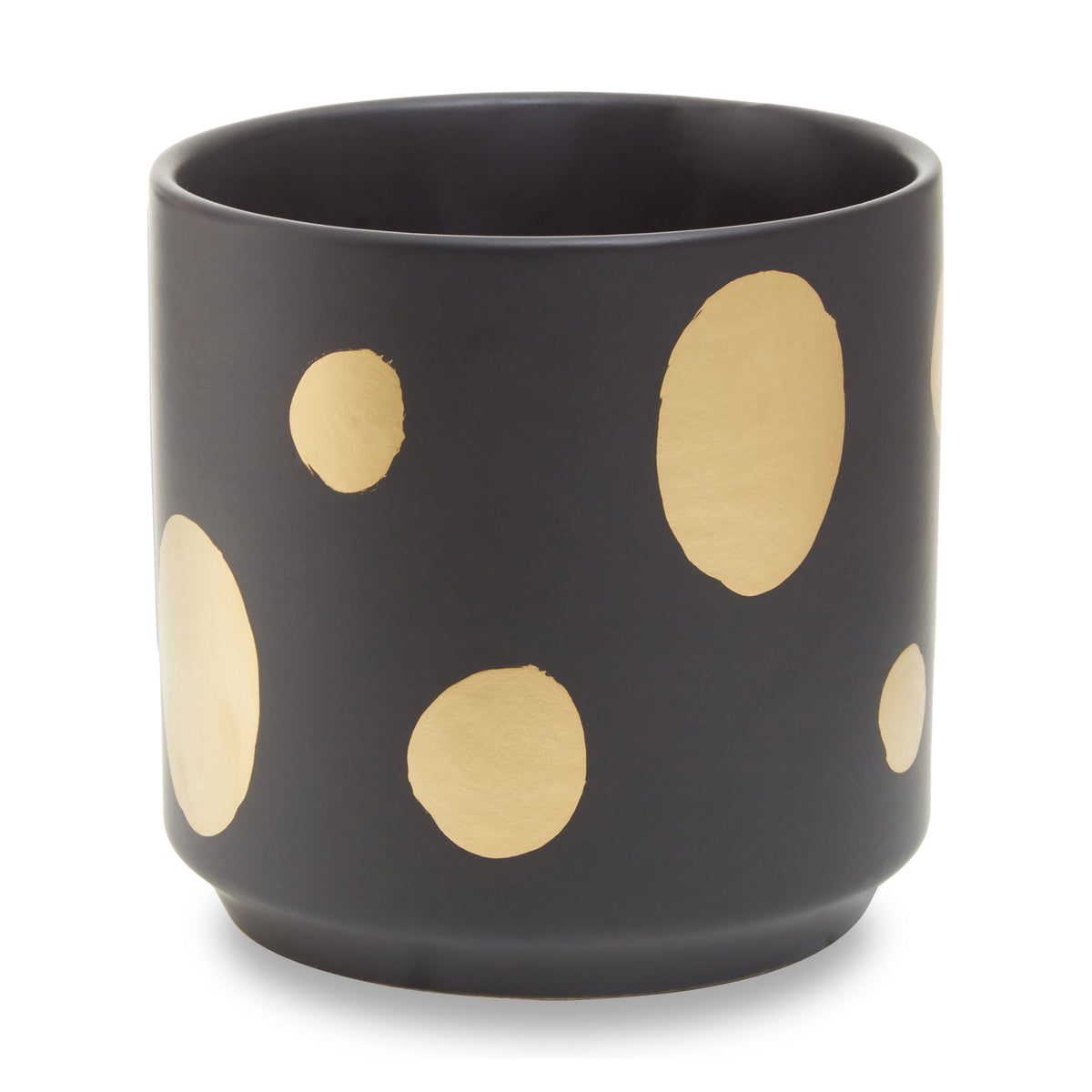 Marmo Black & Gold Spotted Planter | Small