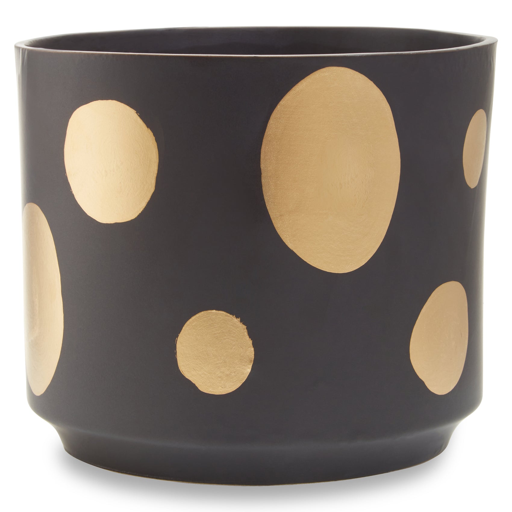 Marmo Black & Gold Spotted Planter | Large