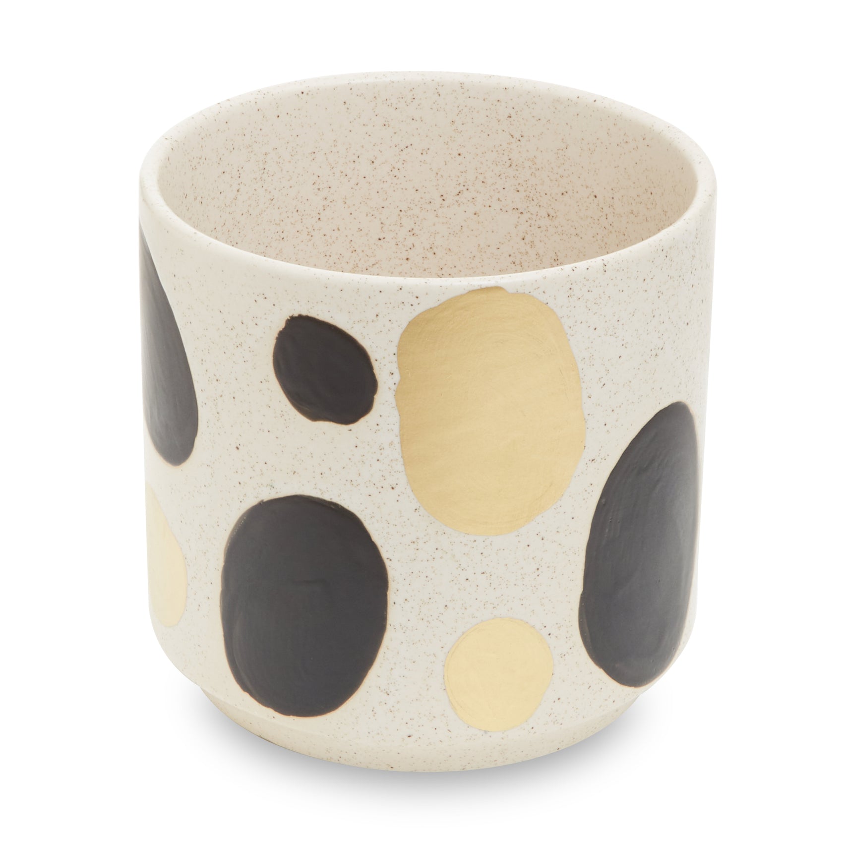Marmo White & Gold Spotted Planter | Small