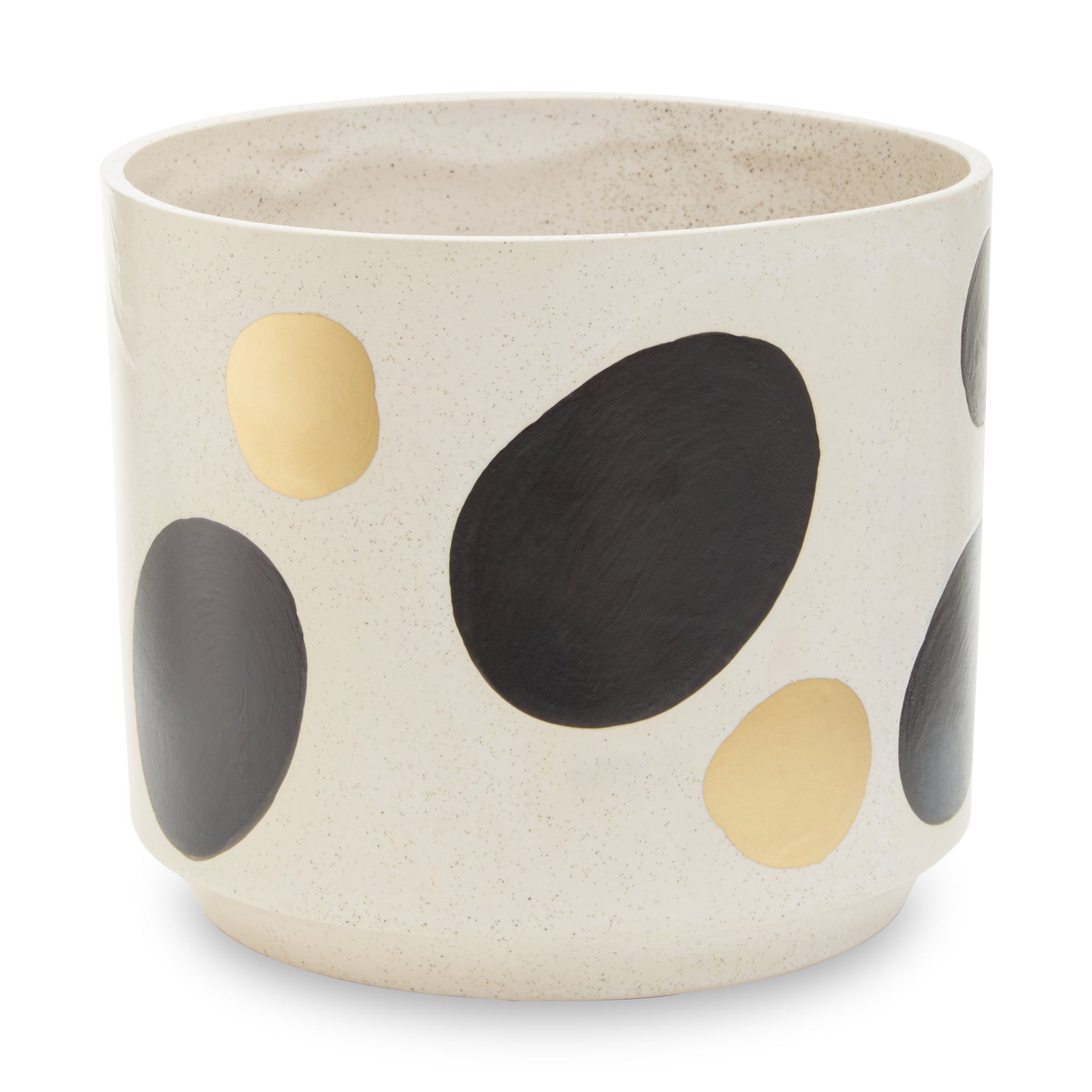 Marmo White & Gold Spotted Planter | Large