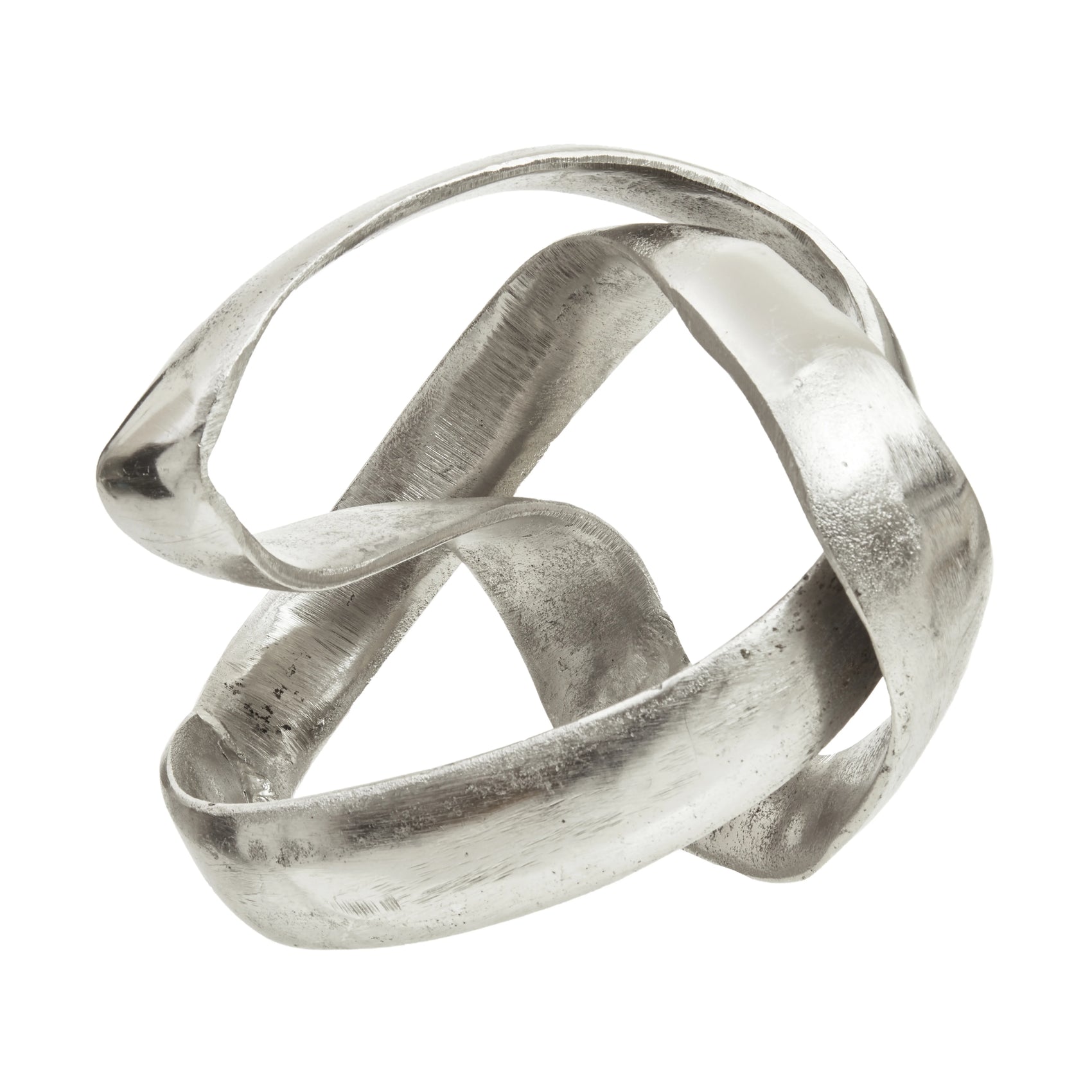 Addison Art Deco Silver Knot Sculpture