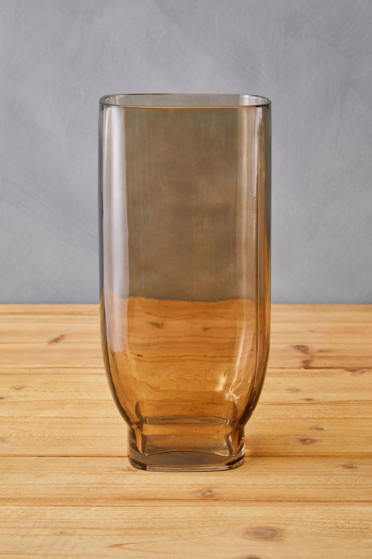 Estuary Large Smoked Brown Glass Vase