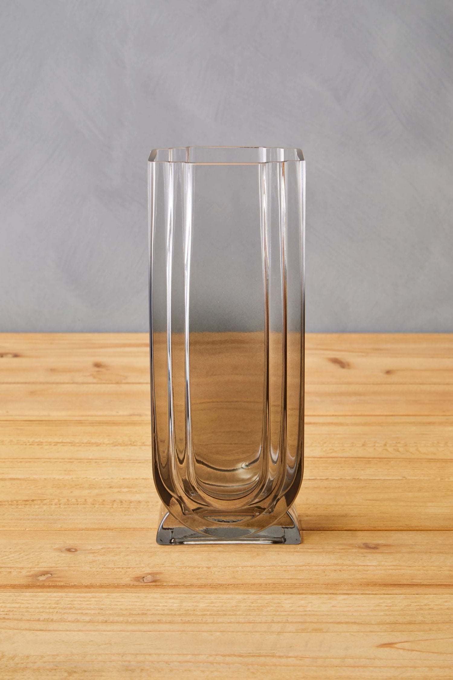 Solstice Large Grey Ombre Glass Vase