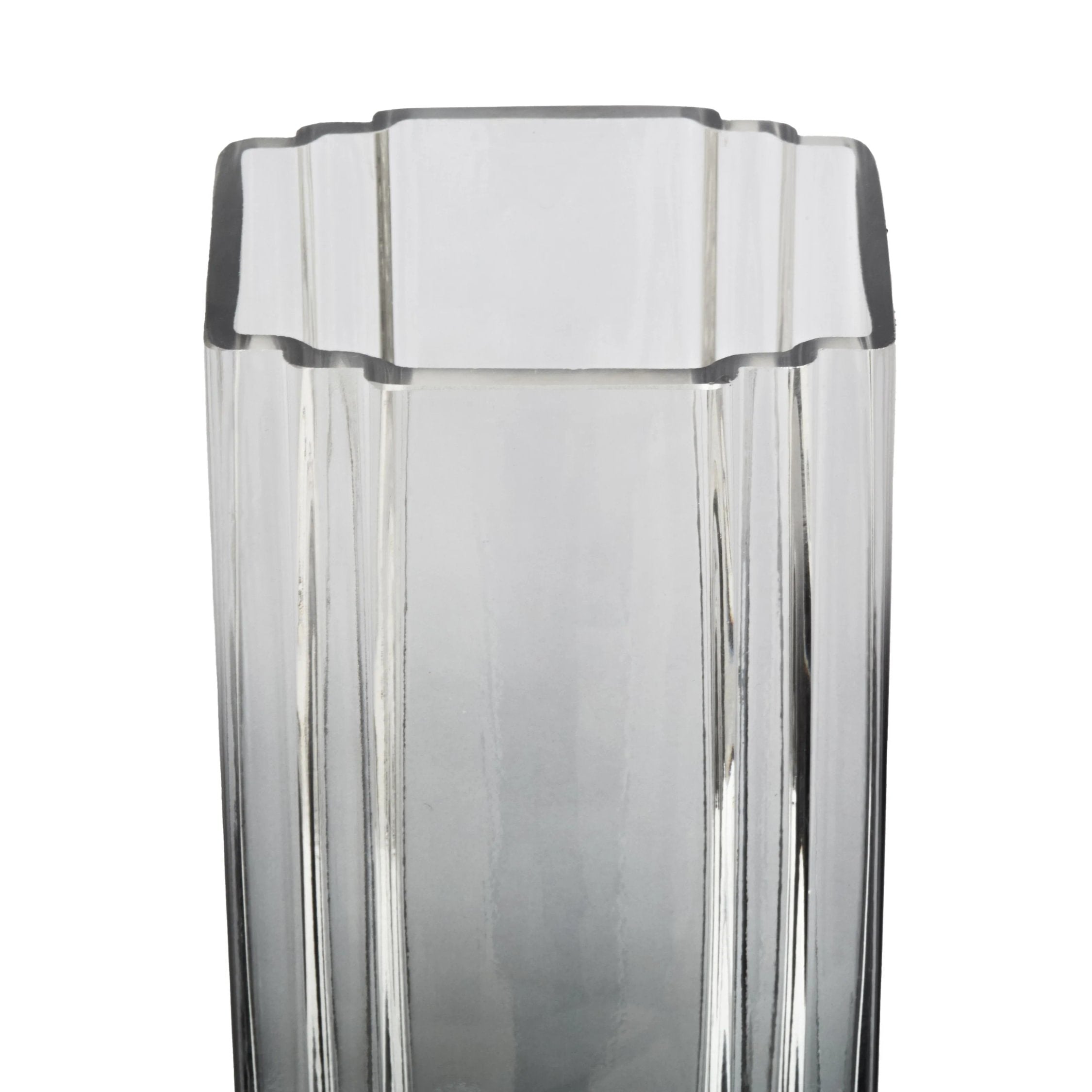 Solstice Large Grey Ombre Glass Vase