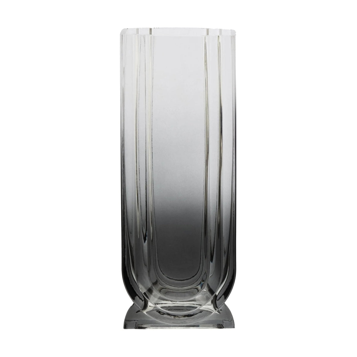 Solstice Large Grey Ombre Glass Vase