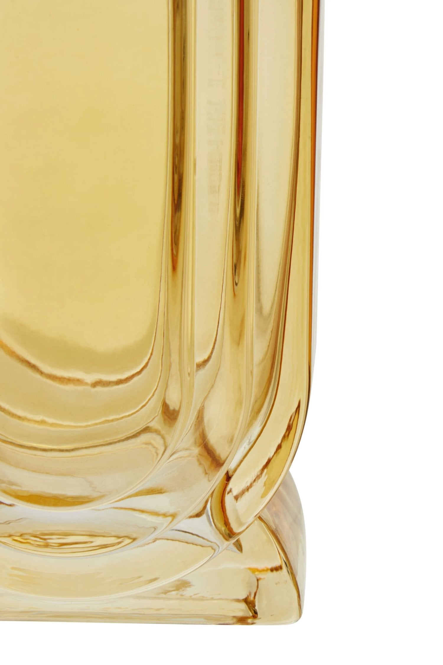 Solstice Small Ochre Yellow Glass Vase