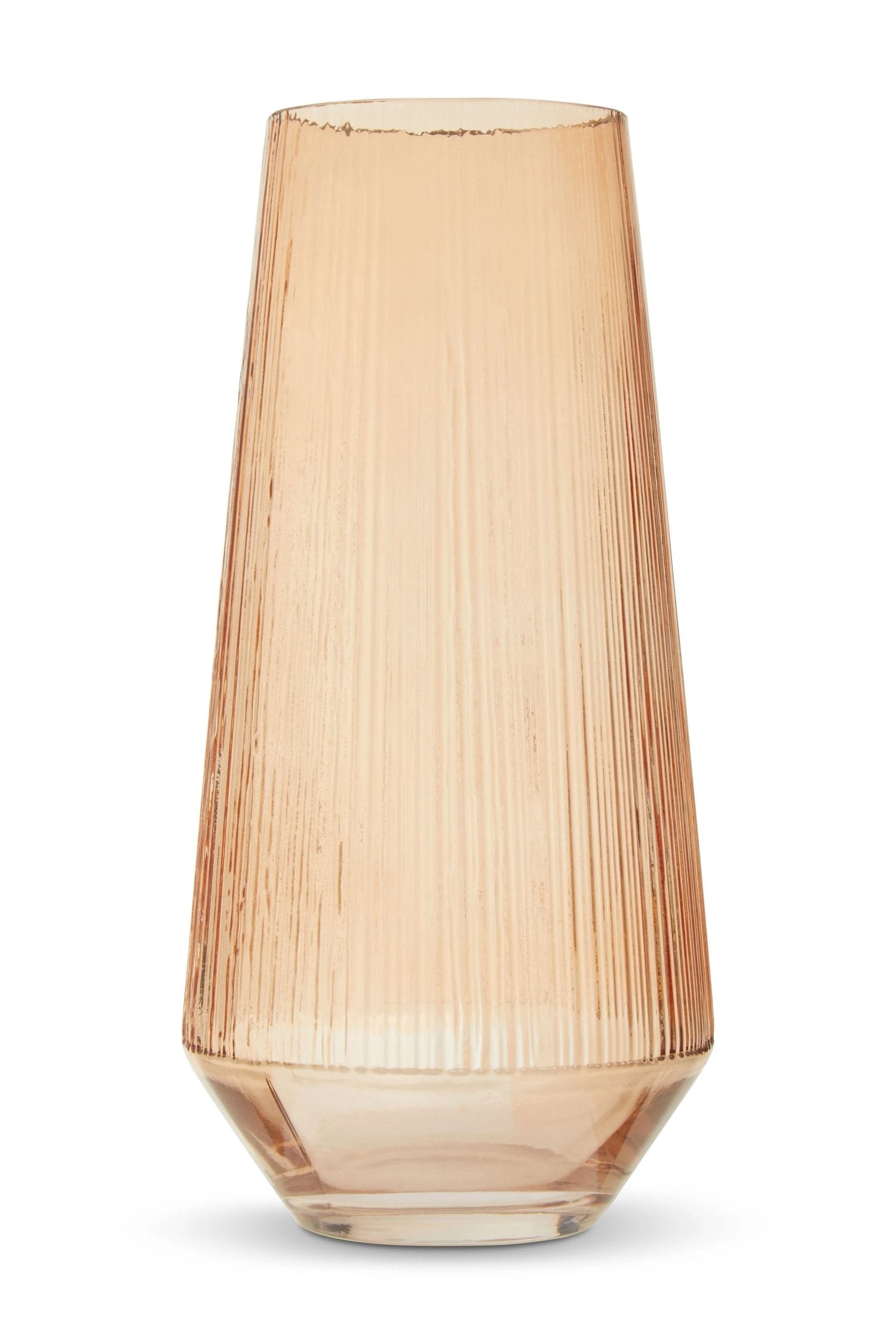 Prism Large Light Amber Glass Vase